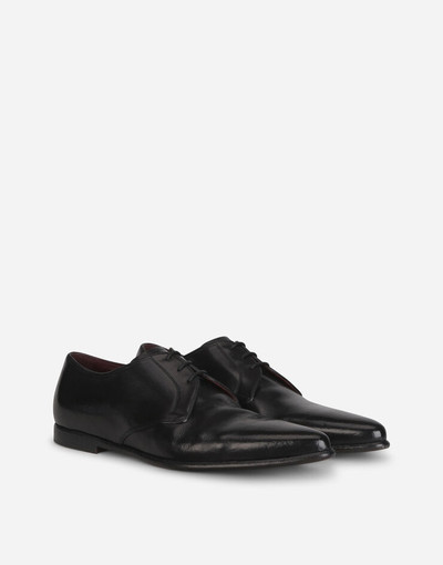 Dolce & Gabbana Vintage-effect calfskin derby shoes outlook