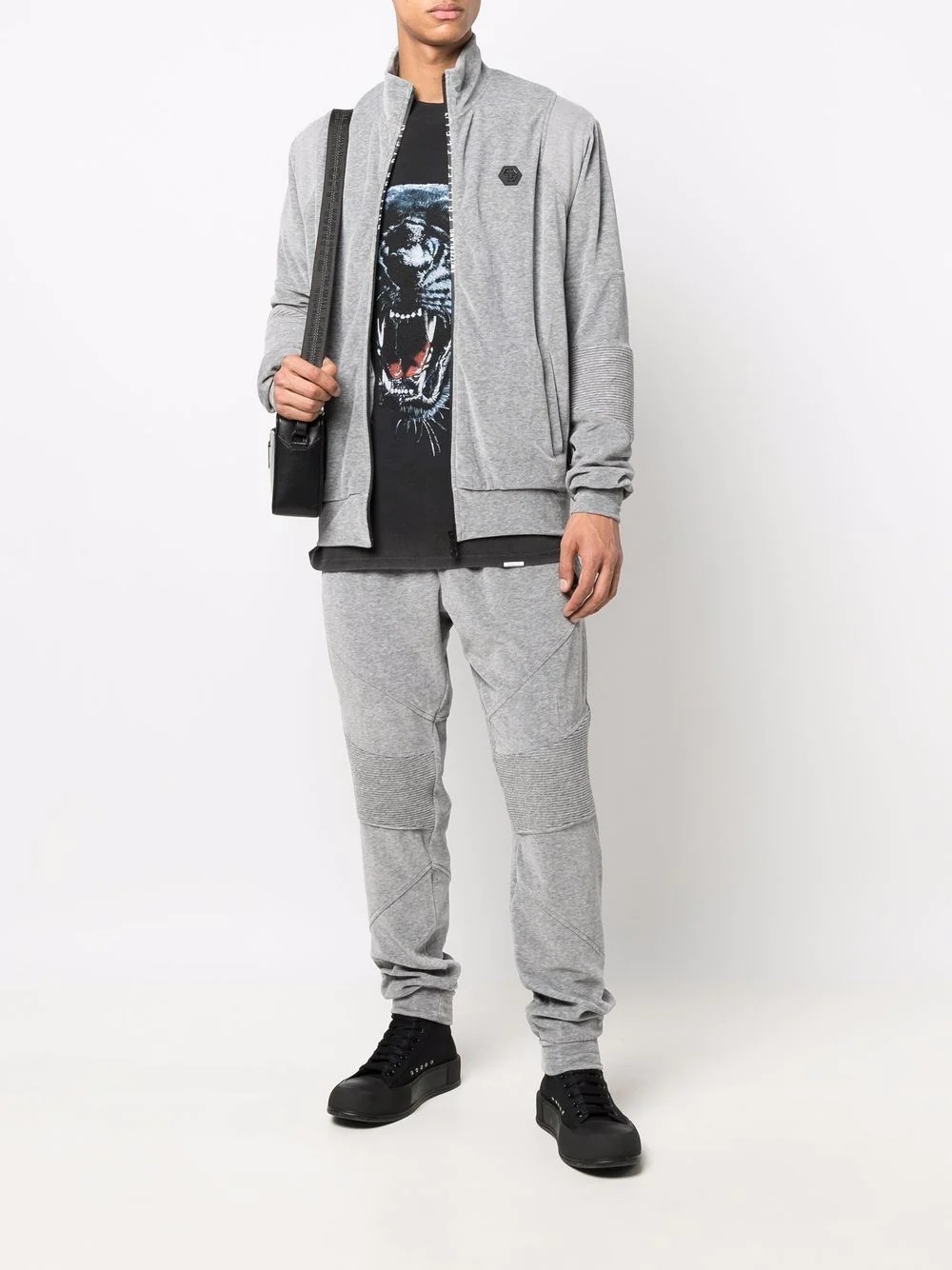 zip-through velour tracksuit - 2