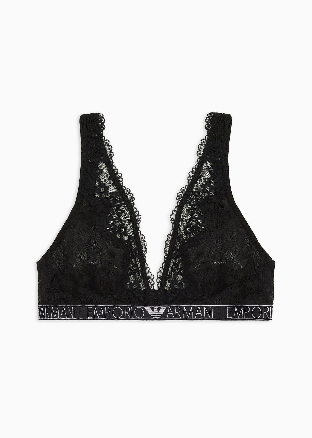 ASV mesh bralette with a gingham and lace pattern - 1