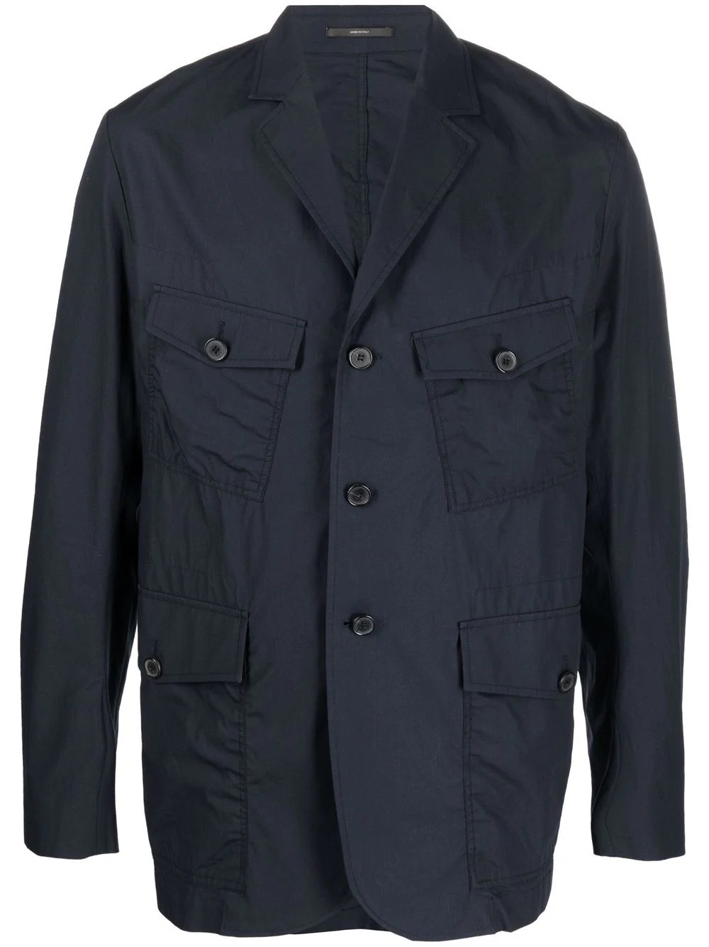 single-breasted cotton jacket - 1