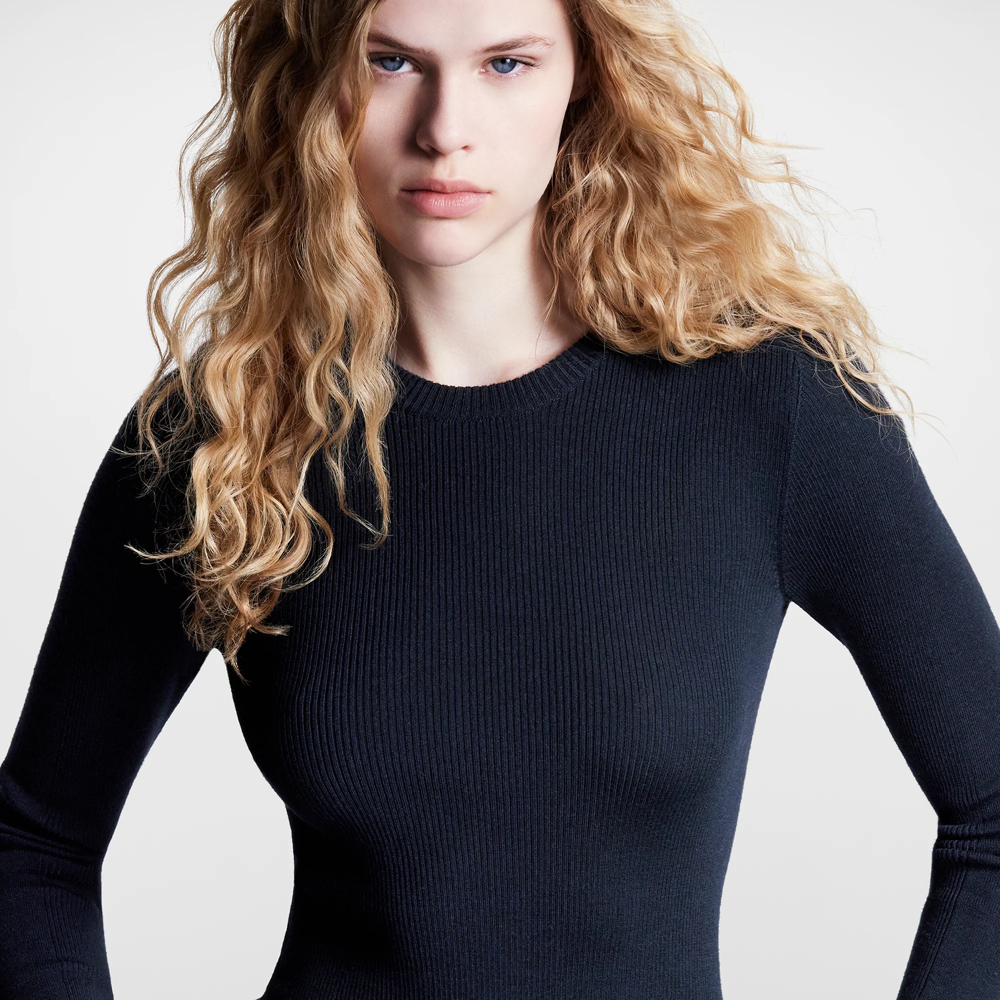 Fine Ribbed Knit Sweater - 2