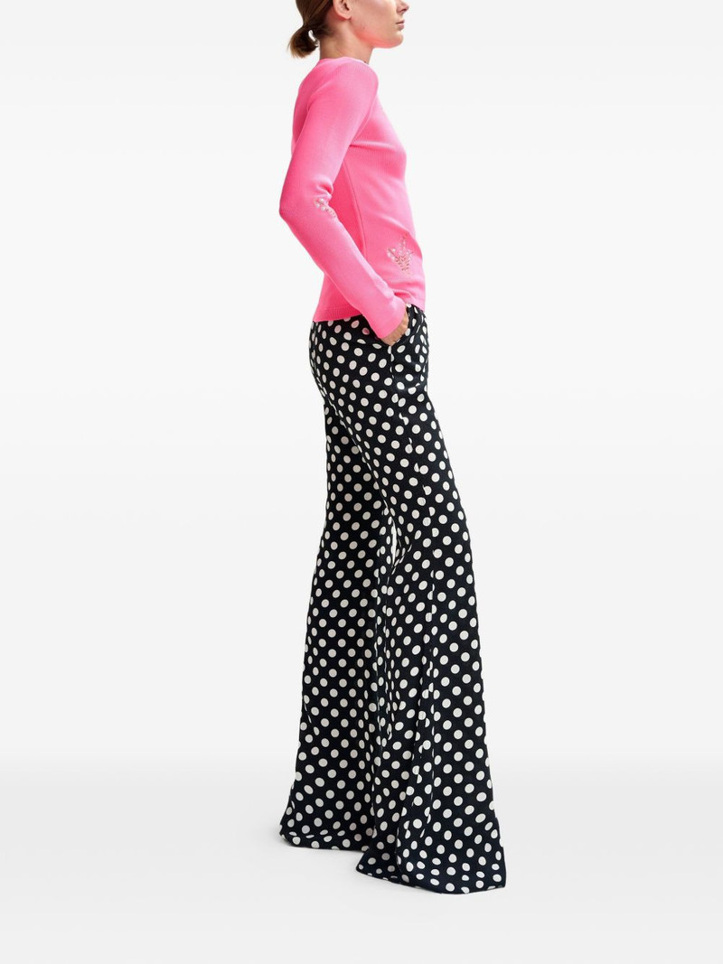 polka-dot flared trousers 3
