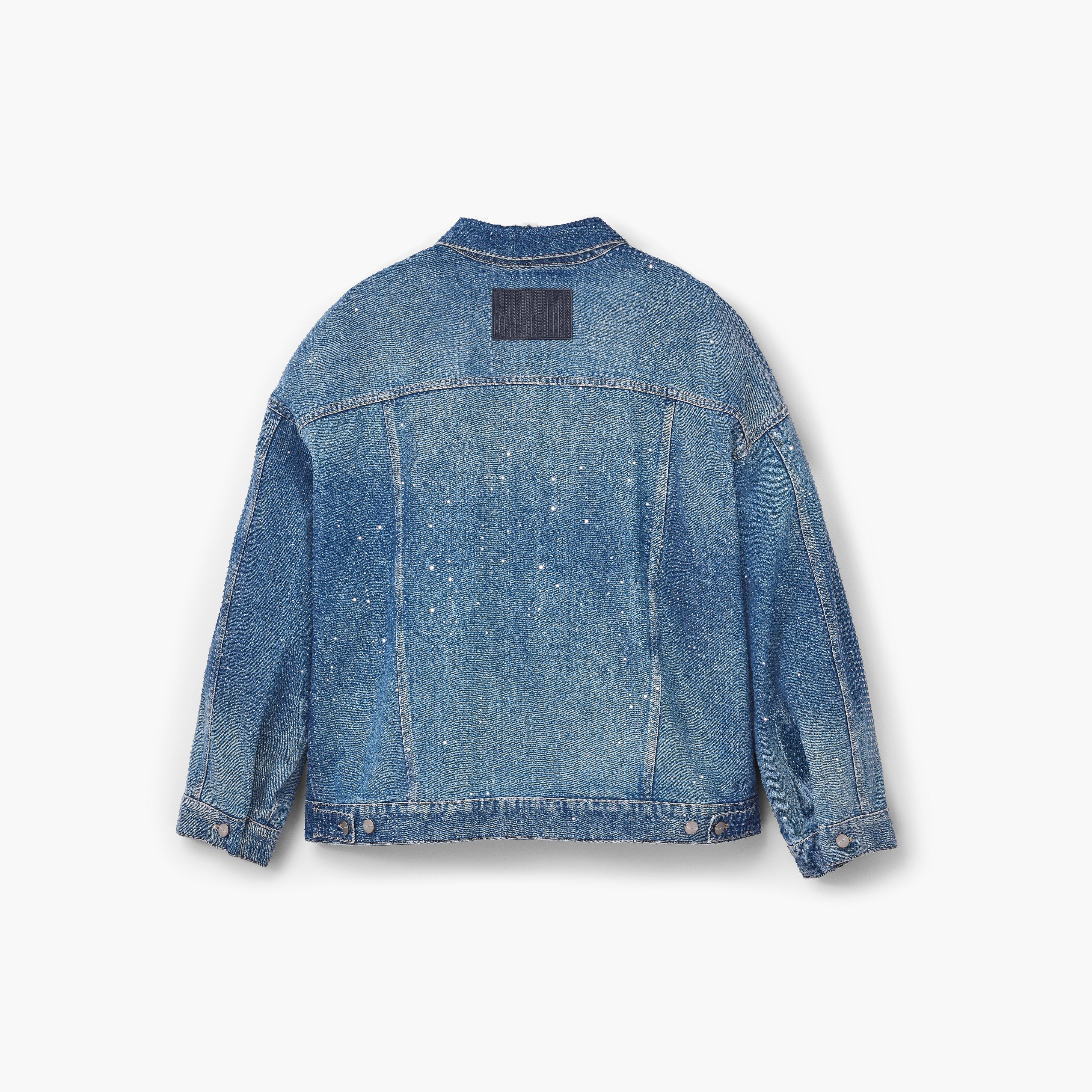 CRYSTAL DENIM OVERSIZED TRUCKER - 5