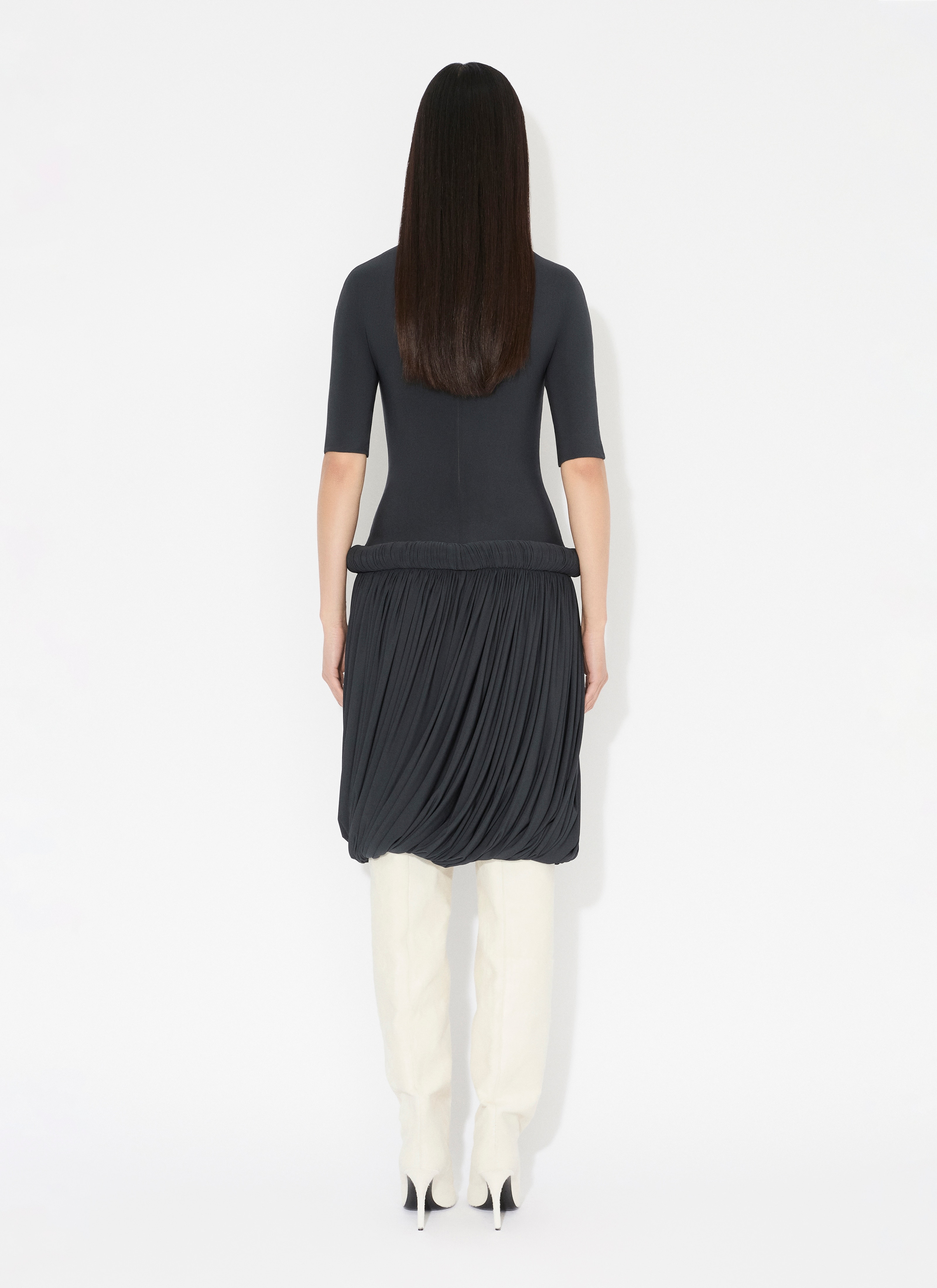 SHORT DRESS IN SUPPLE JERSEY - 3