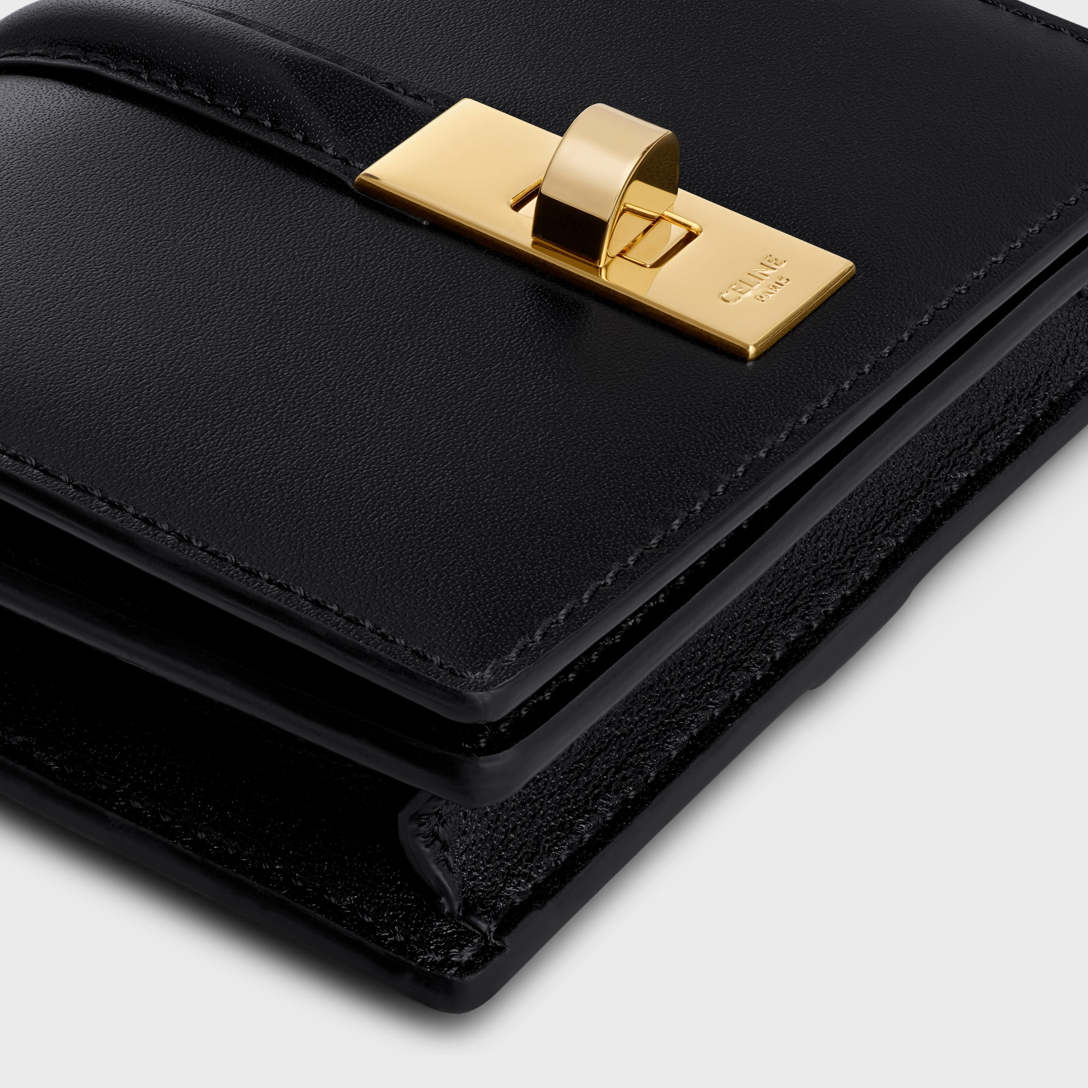 16 CARD HOLDER WITH FLAP in SHINY CALFSKIN - 5