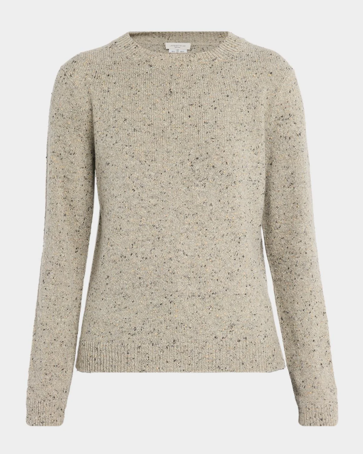 Donegal-Knit Crewneck Cashmere Sweater - 1