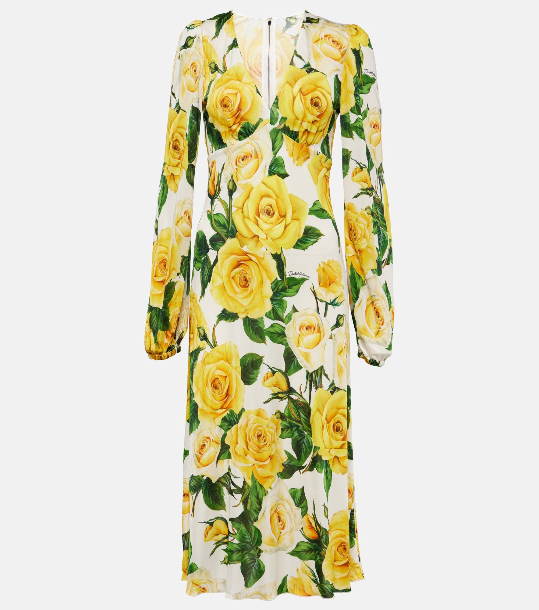 Dolce Gabbana Floral midi dress mytheresa REVERSIBLE