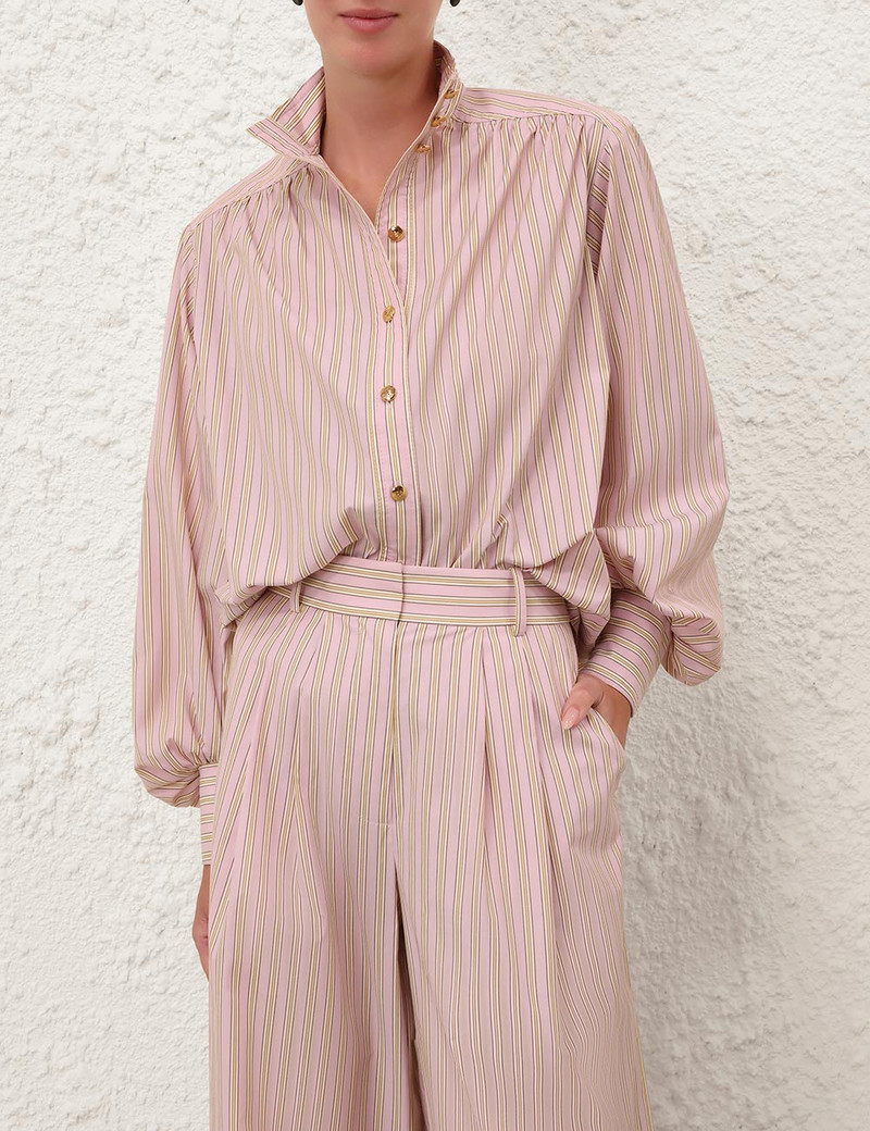 Zimmermann STRIPE BILLOW BLOUSE outlook