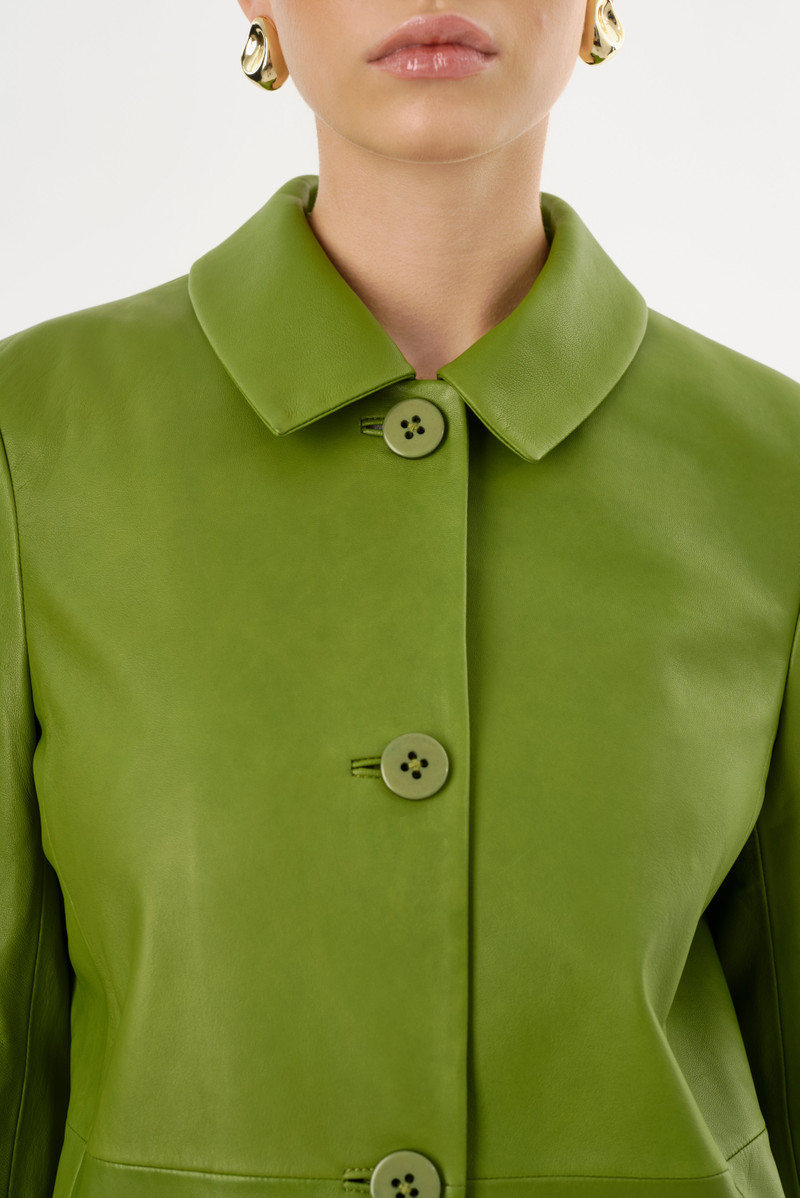 BELEN | Longline Leather Coat 5