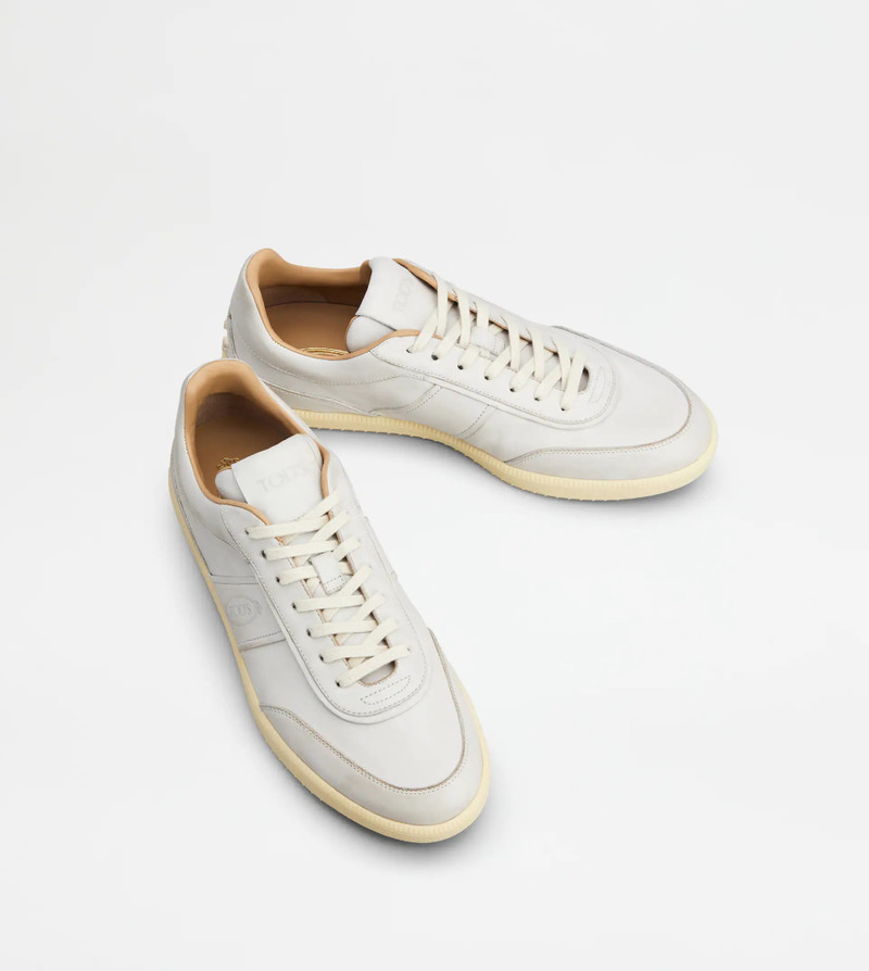 TOD'S TABS SNEAKERS IN LEATHER - WHITE 3
