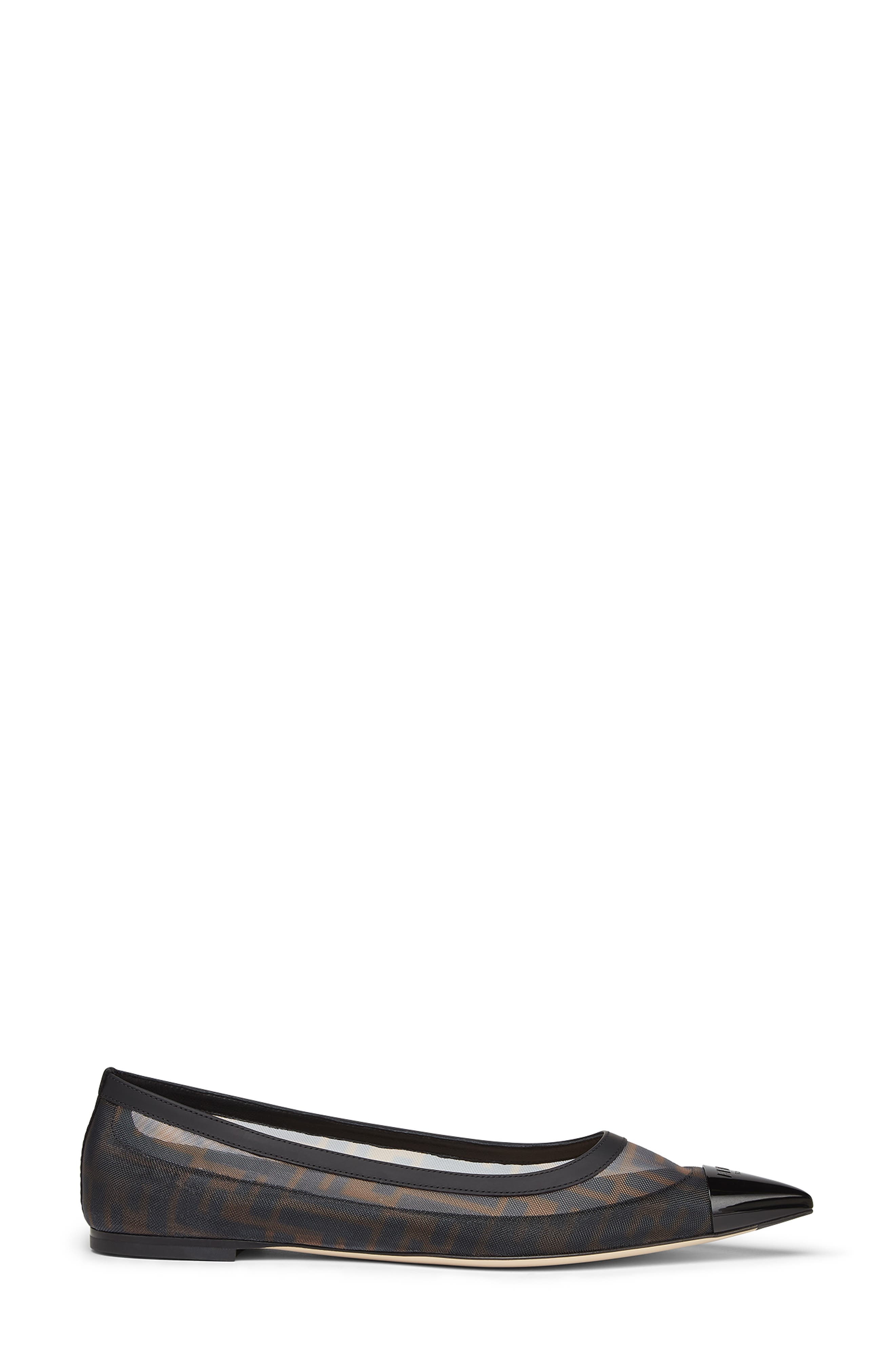 Fendi Colibri Pointed Toe Ballet Flat in Tabacco/Nero at Nordstrom - 2
