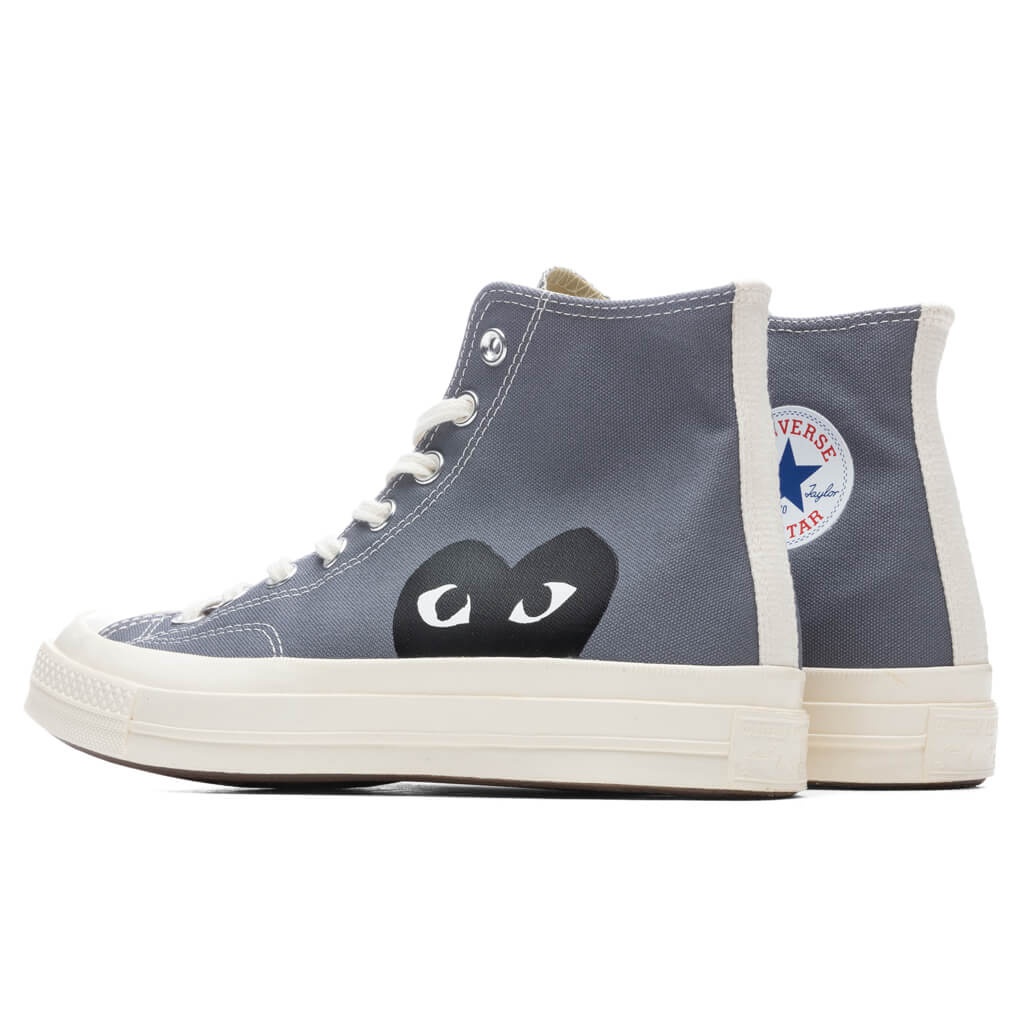 CONVERSE X COMME DES GARCONS PLAY ALL STAR CHUCK '70 HI - GREY - 3