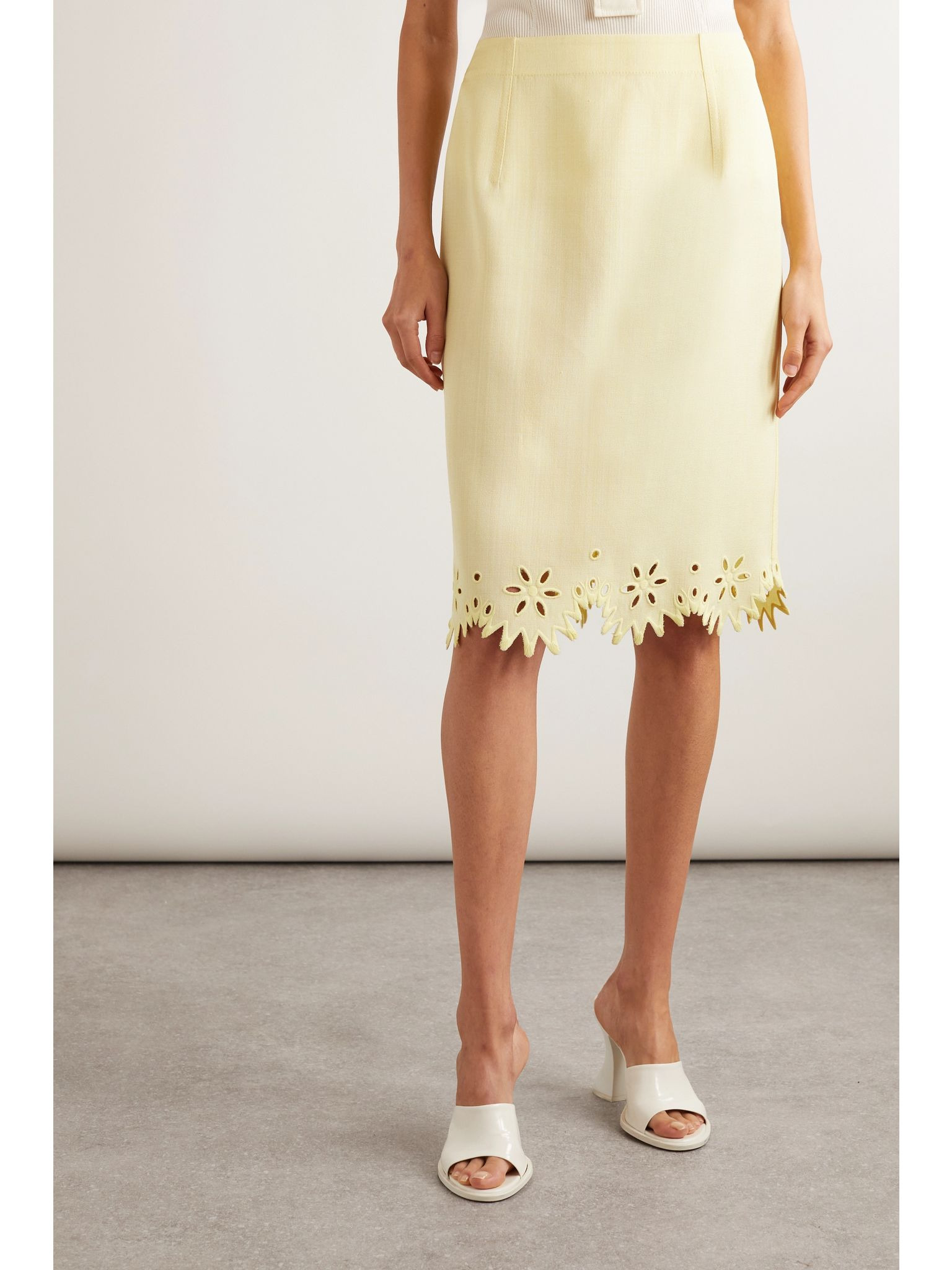 Broderie anglaise skirt Ivory - 3