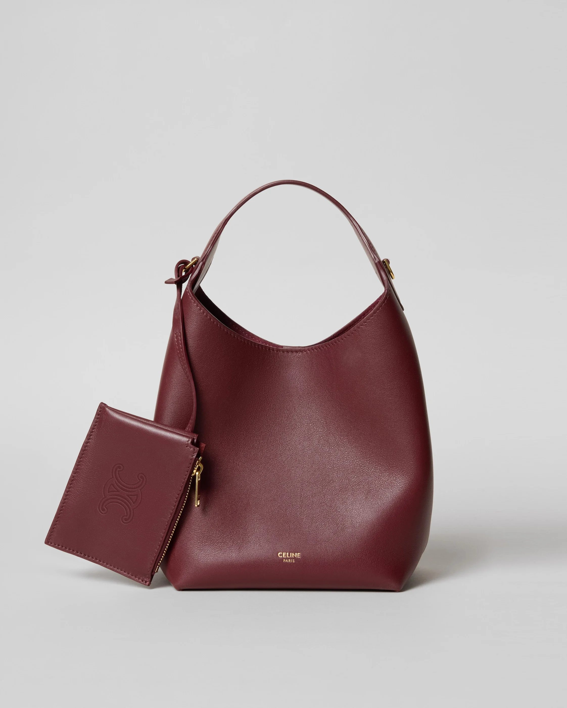 SMALL HOBO IN SUPPLE SMOOTH CALFSKIN - 1