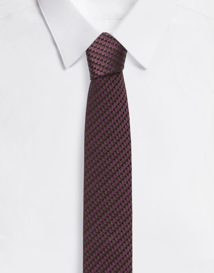 6-cm tie-design silk jacquard blade tie - 1