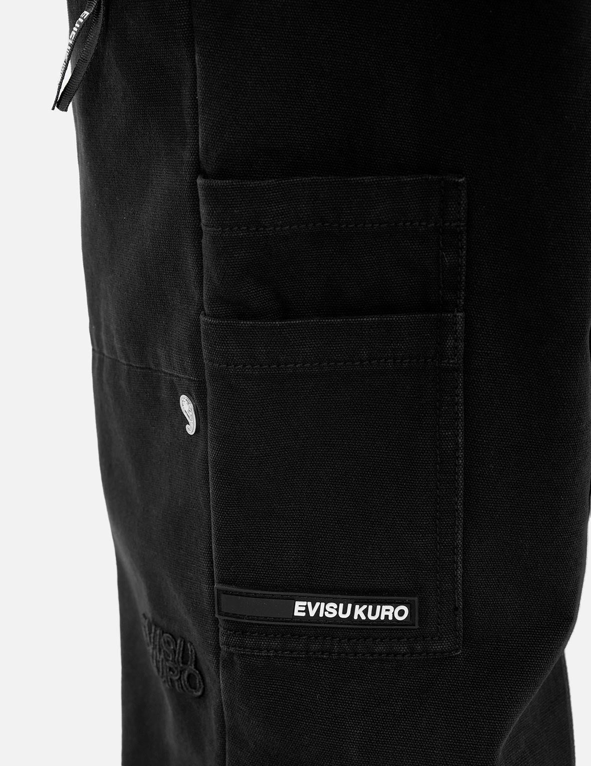 Seagull and Logo Embroidery Loose Fit Cargo Pants - 6