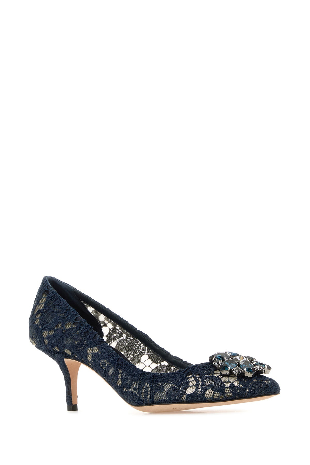 Midnight blue lace pumps - 2