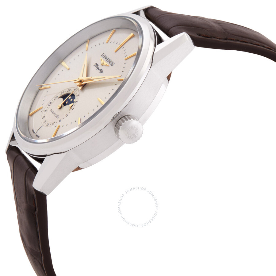 Longines Flagship Heritage Automatic Moon Phase Silver Dial Men's Watch L4.815.4.78.2 - 2