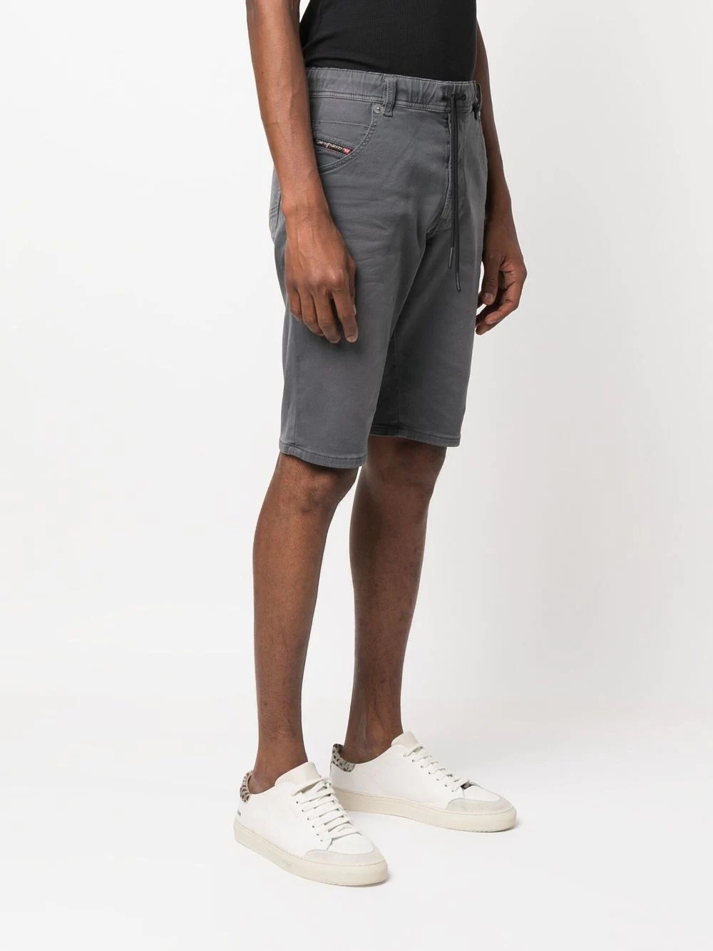 drawstring-waist slim-fit shorts - 3