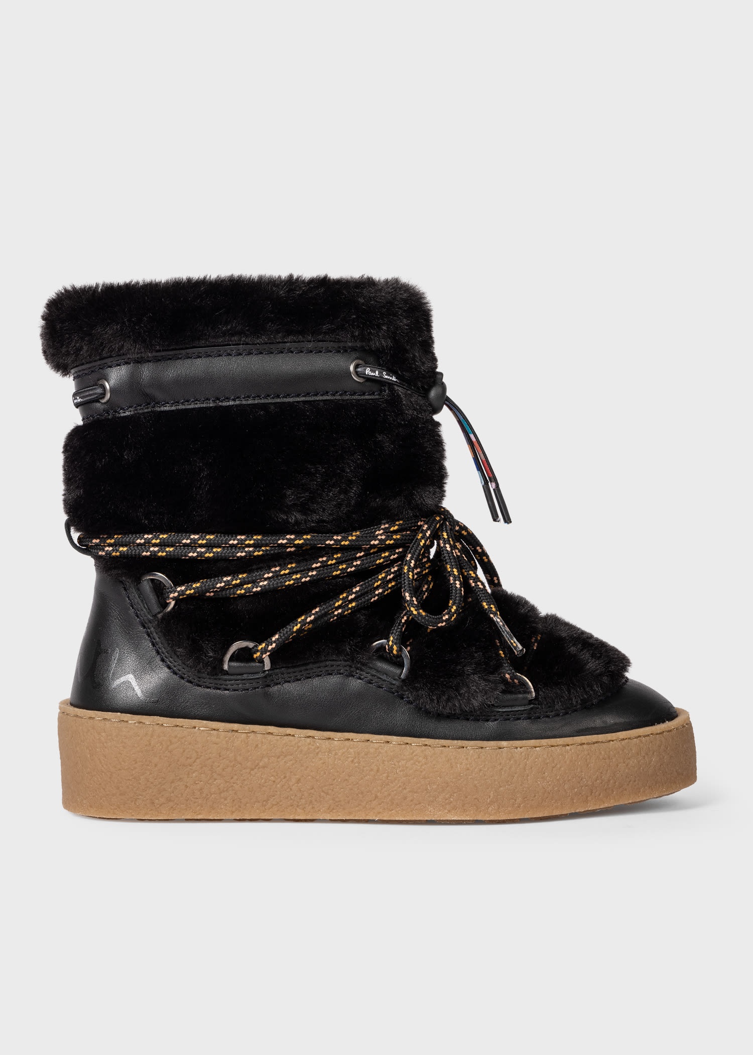 Black Leather 'Hallie' Snow Boots - 1