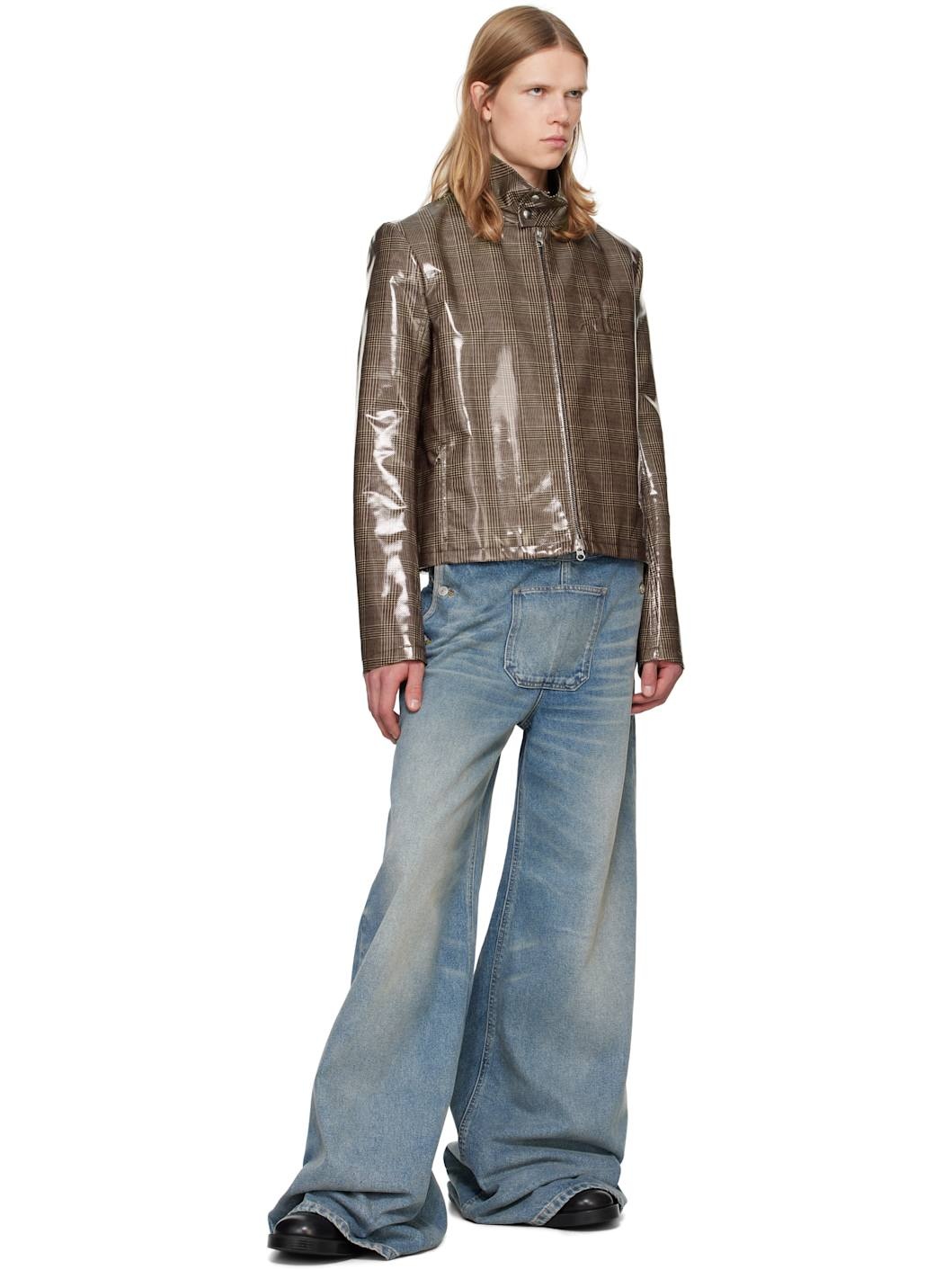 Blue One Pocket Baggy Jeans - 4