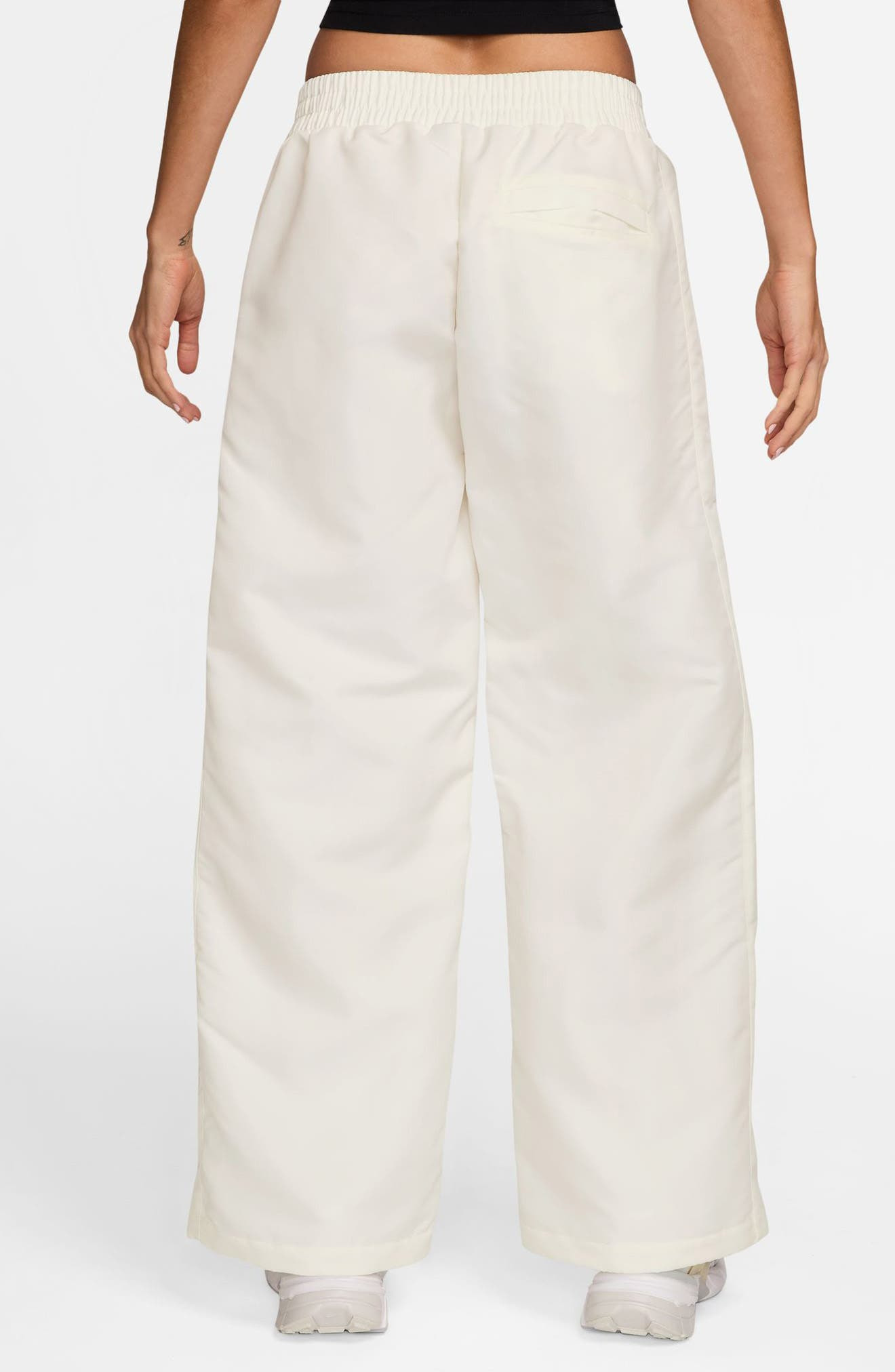 Nike Sportswear Windrunner Shine Pants in Sail/Black at Nordstrom - 2