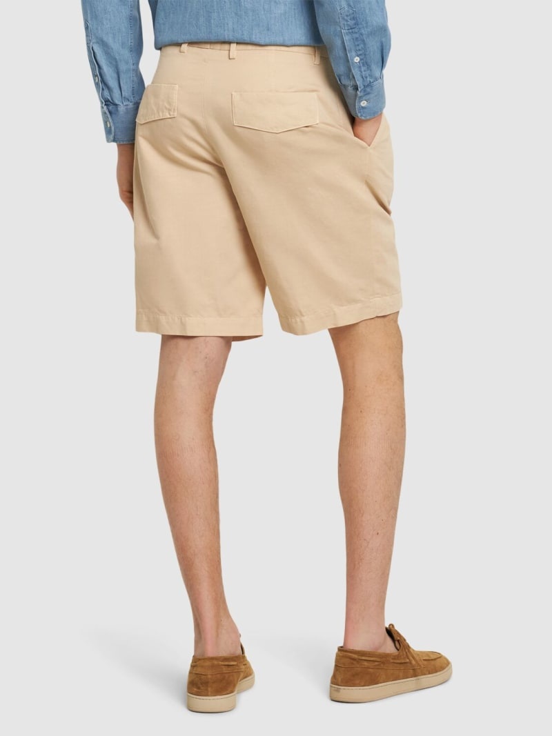 Summer cotton & linen chino shorts - 3