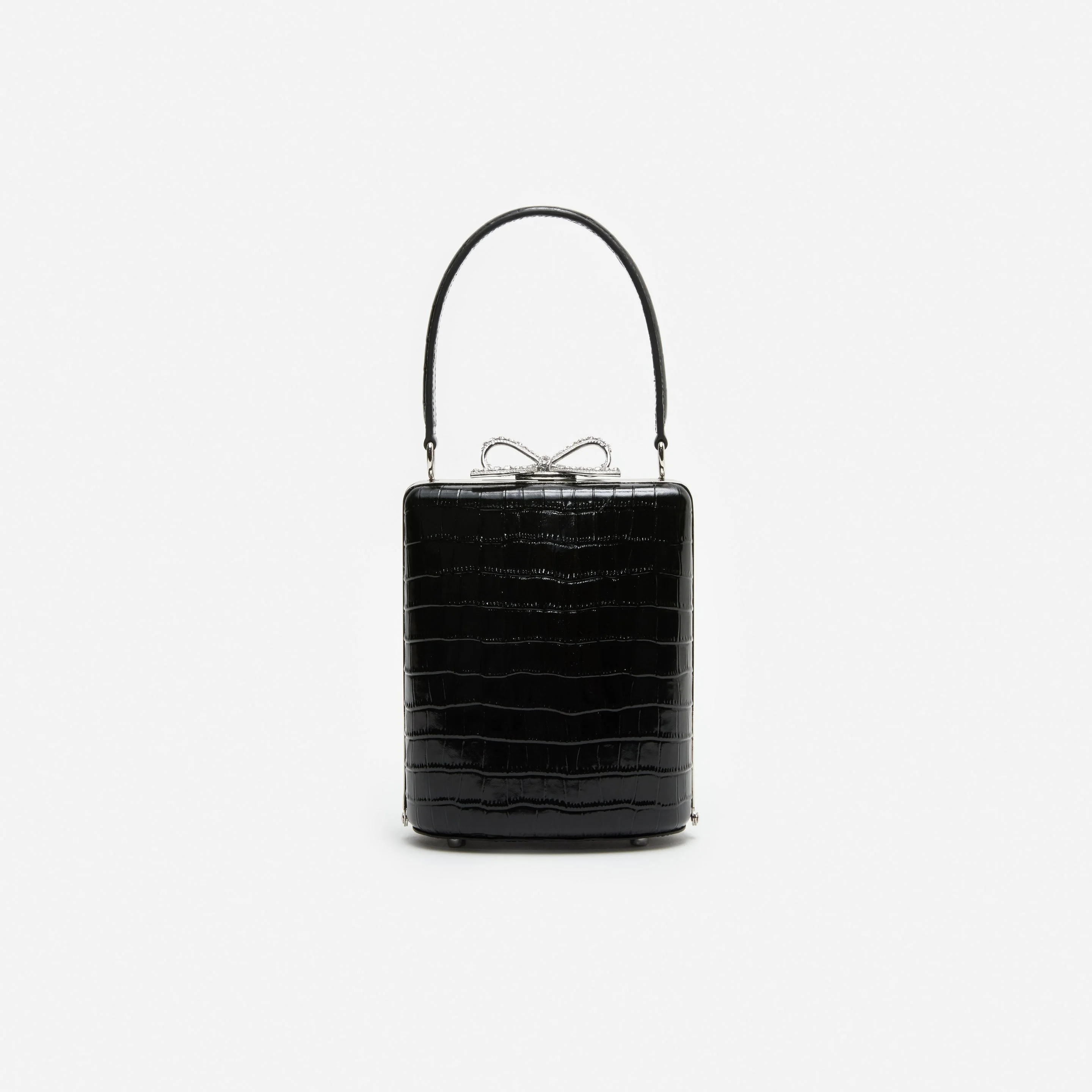 Black Croc Mini Bag - 1