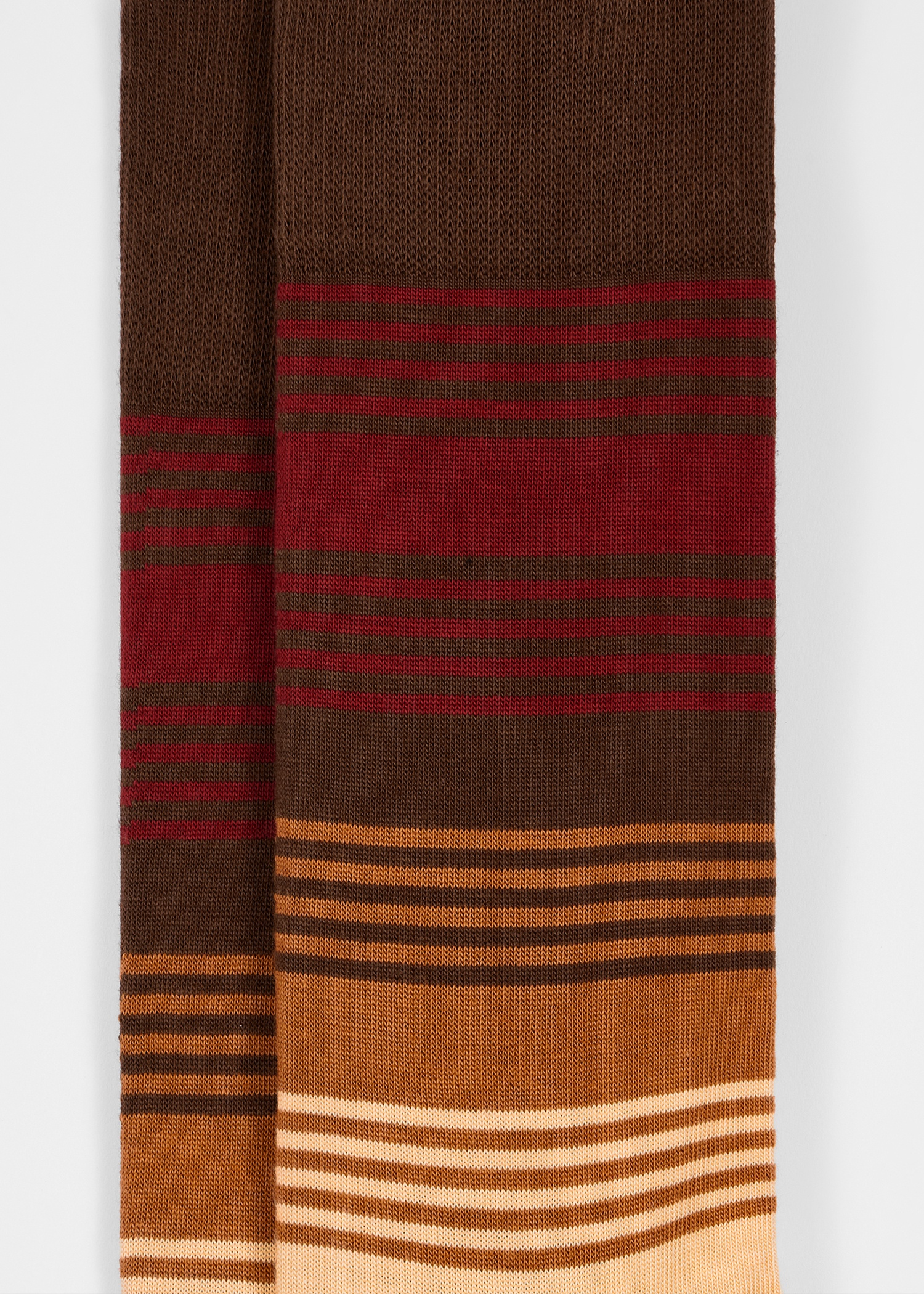 Brown Ombre Stripe Socks - 3