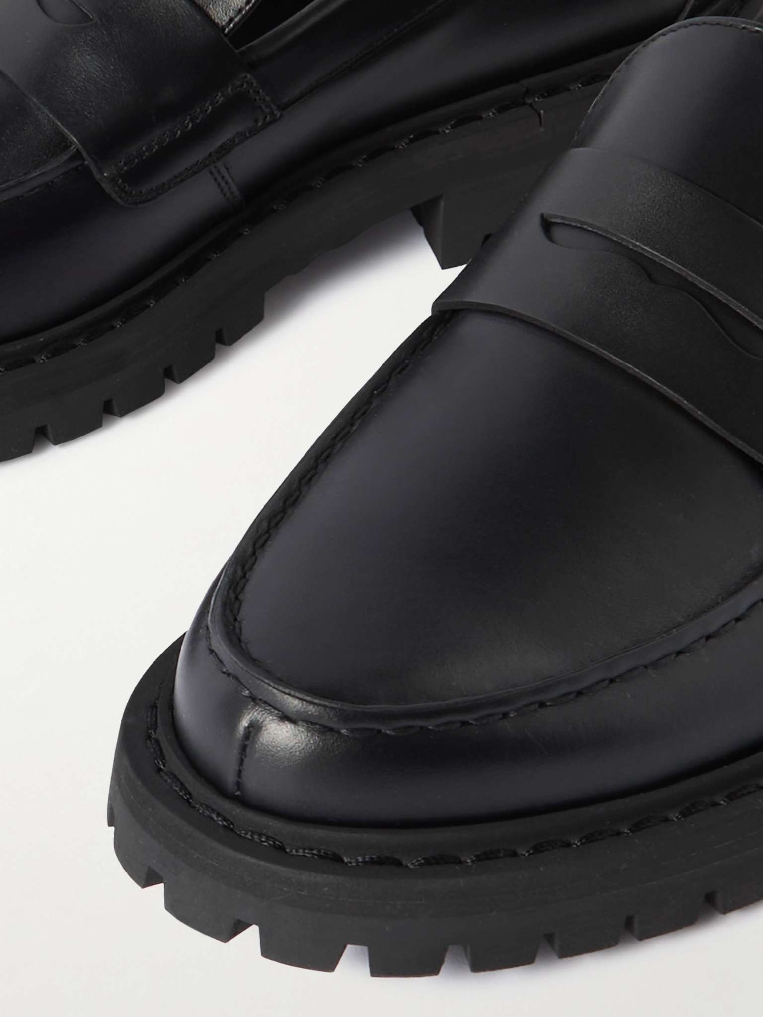 Leather Penny Loafers - 6