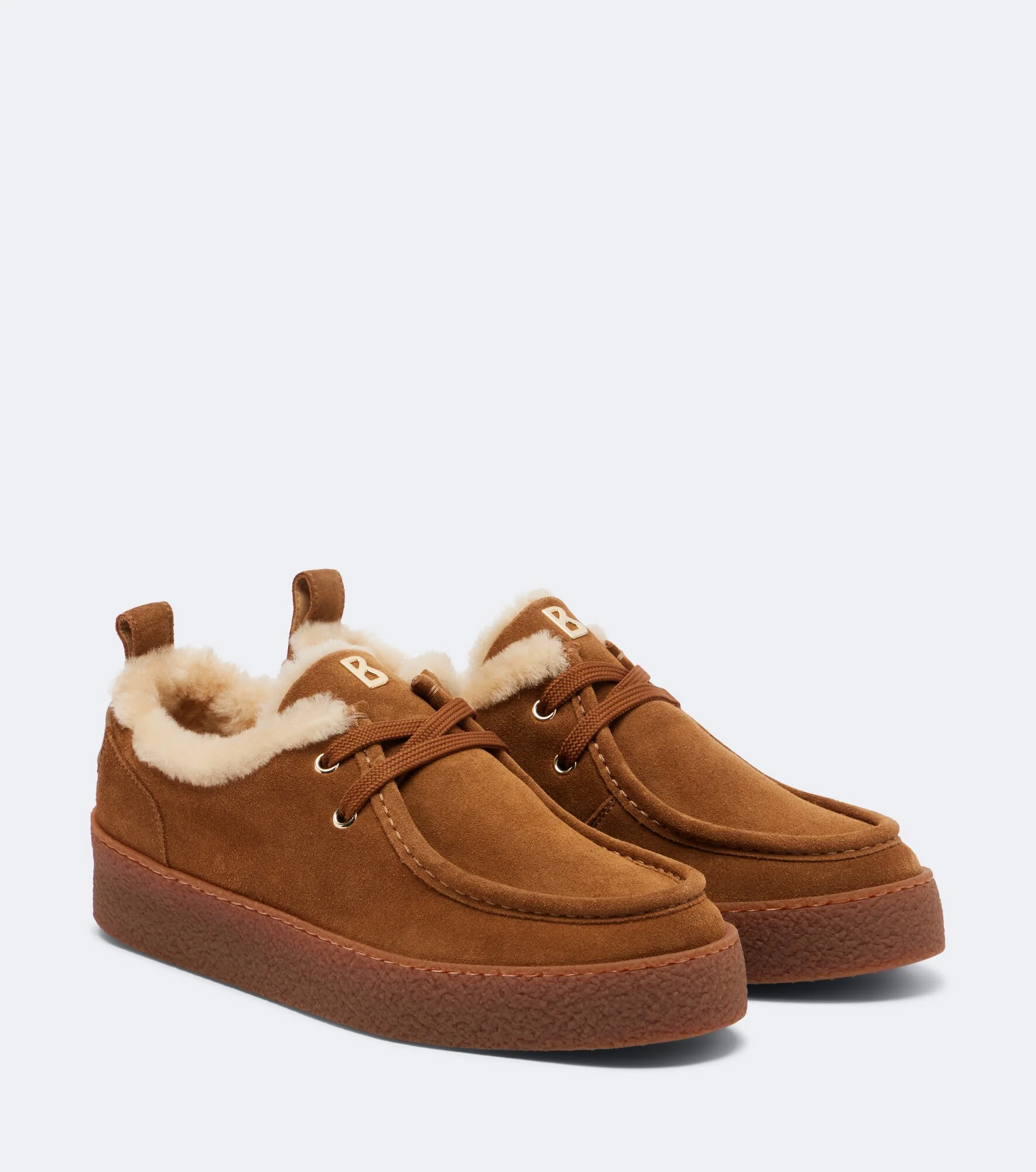 Lucerne shearling-lined suede sneakers - 1