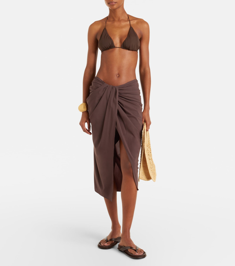 JACQUEMUS Paréo draped beach cover-up outlook