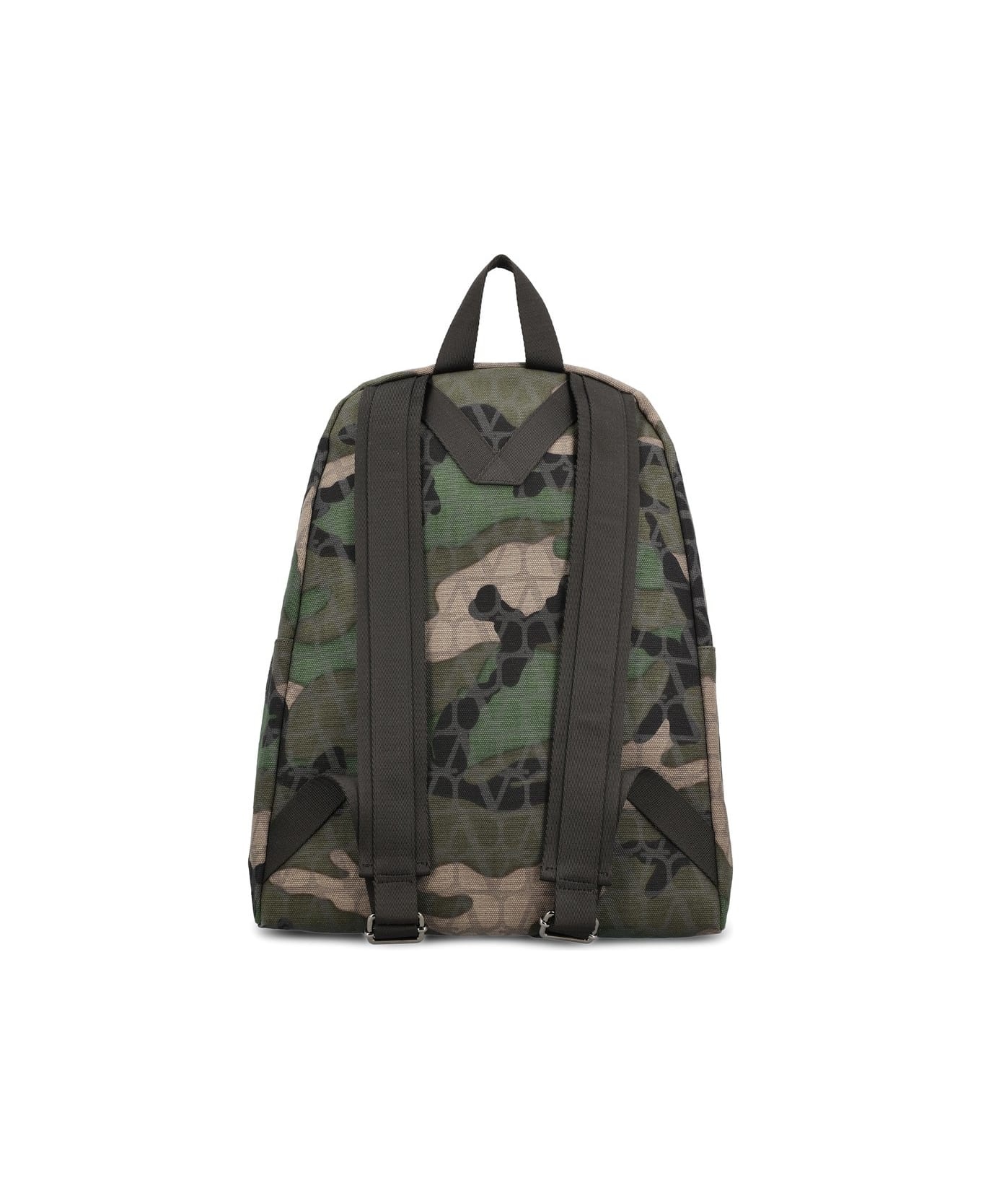 All-over Patterned Zip-up Backpack - 2