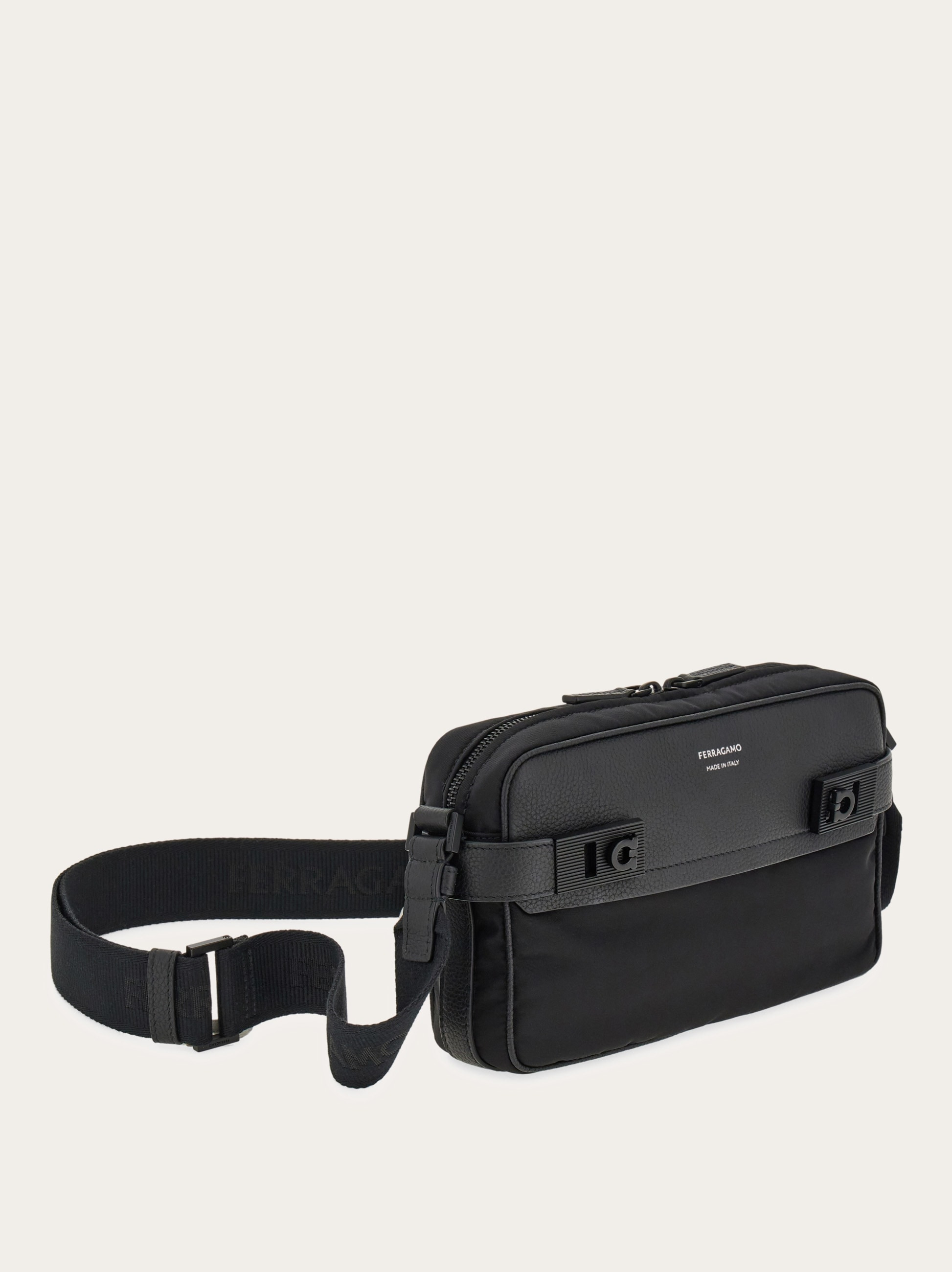 Crossbody bag with Gancini buckles - 6