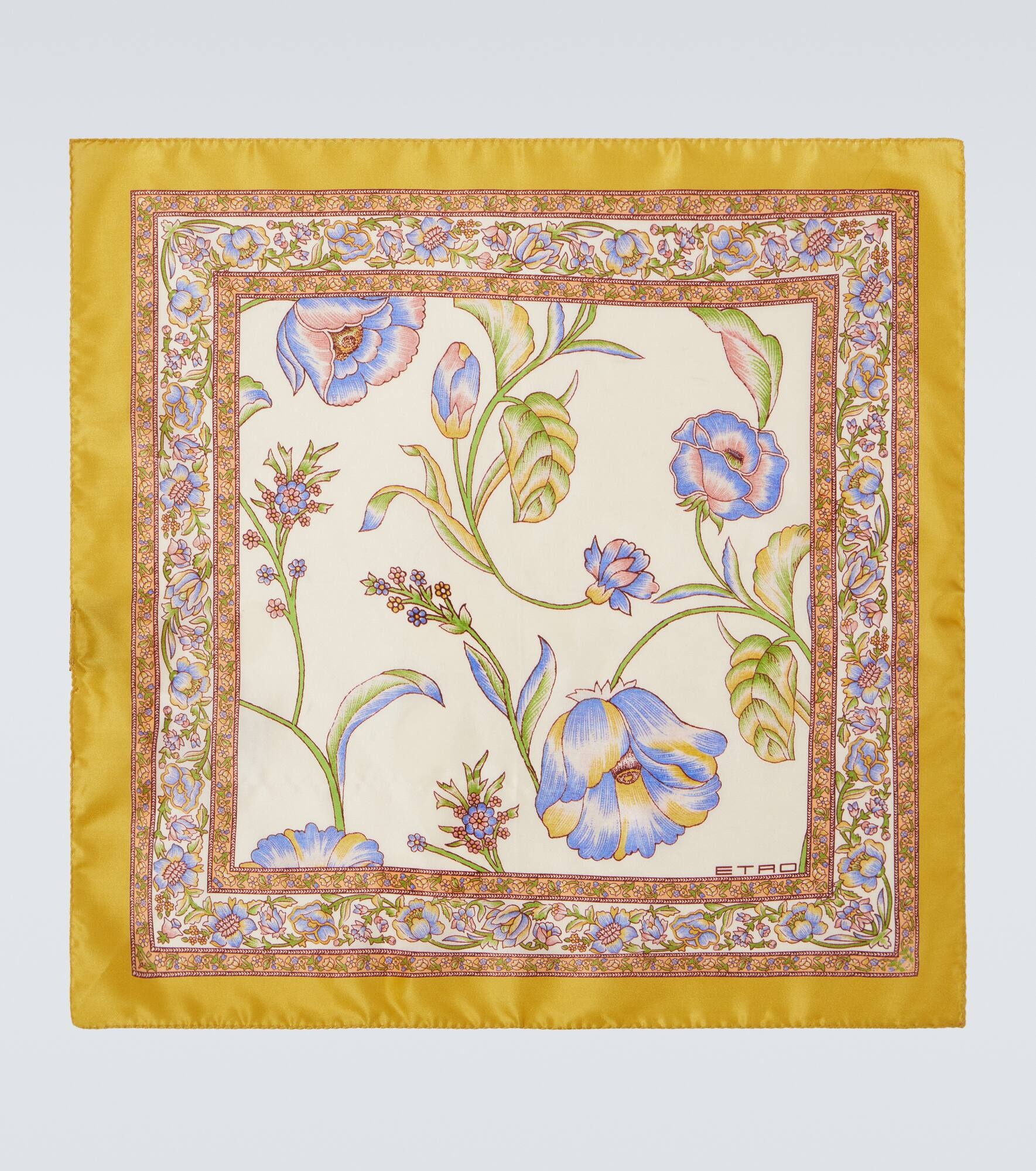 Printed silk pocket square - 1