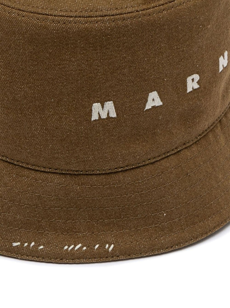 logo-embroidered cotton bucket hat 4