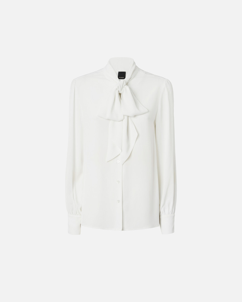 SILK-BLEND SHIRT WITH BOW 1