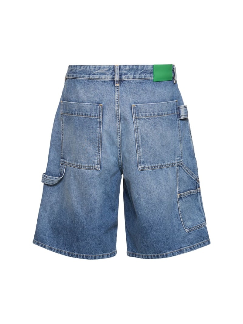 Vintage indigo denim cargo shorts - 5