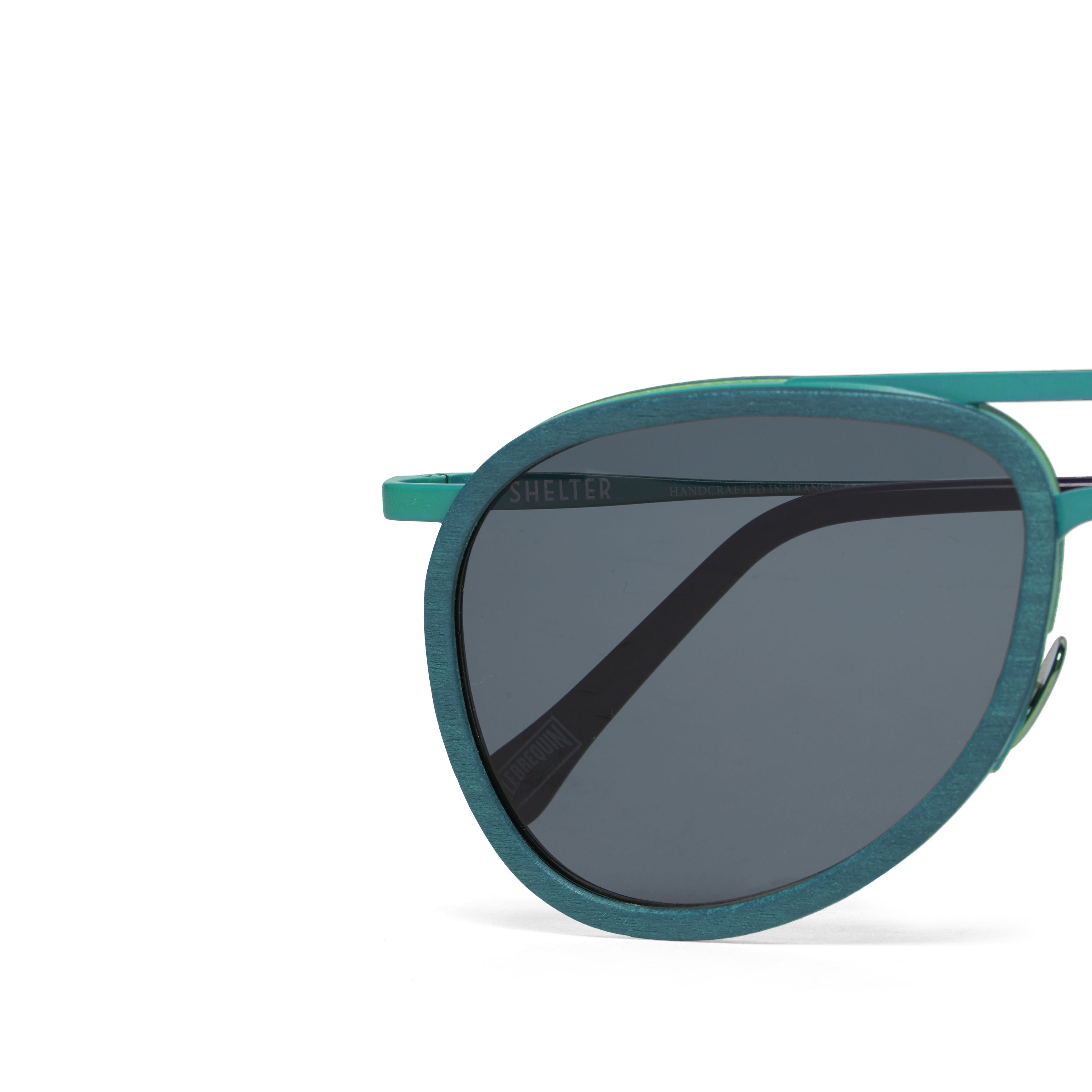 Unisex Wood Sunglasses Solid - VBQ x Shelter - 3