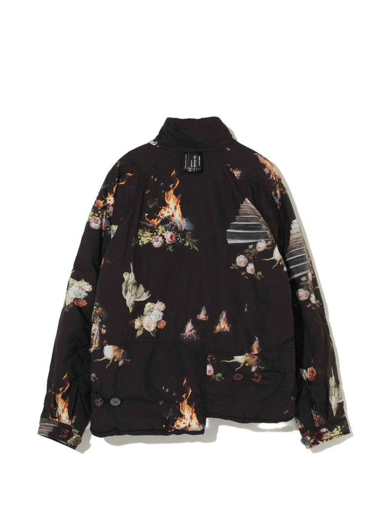 UNDERCOVER graphic-print asymmetric jacket outlook