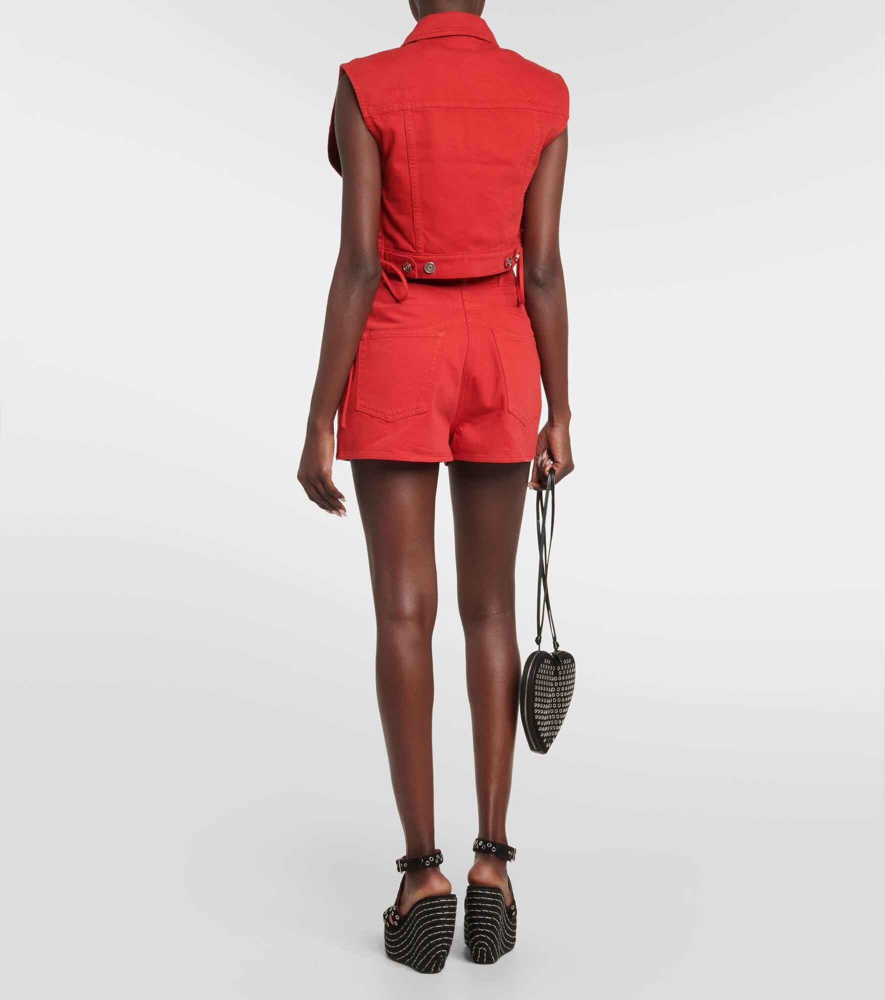 High-rise cotton shorts - 3