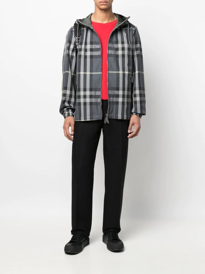 Burberry hooded signature check jacket outlook