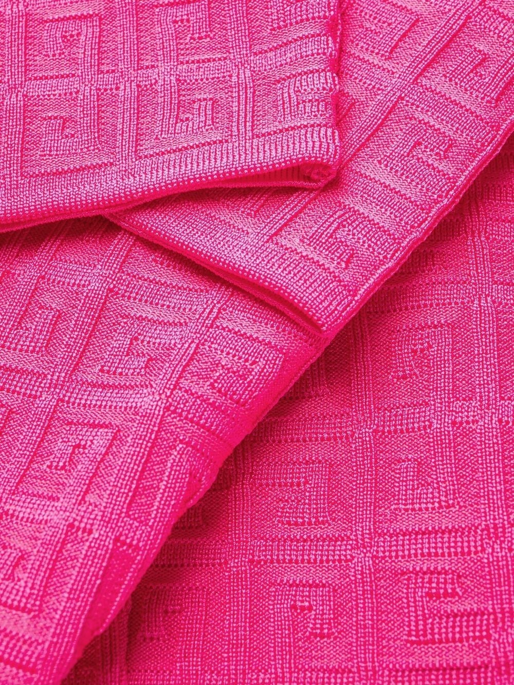 monogram-pattern knitted dress - 6