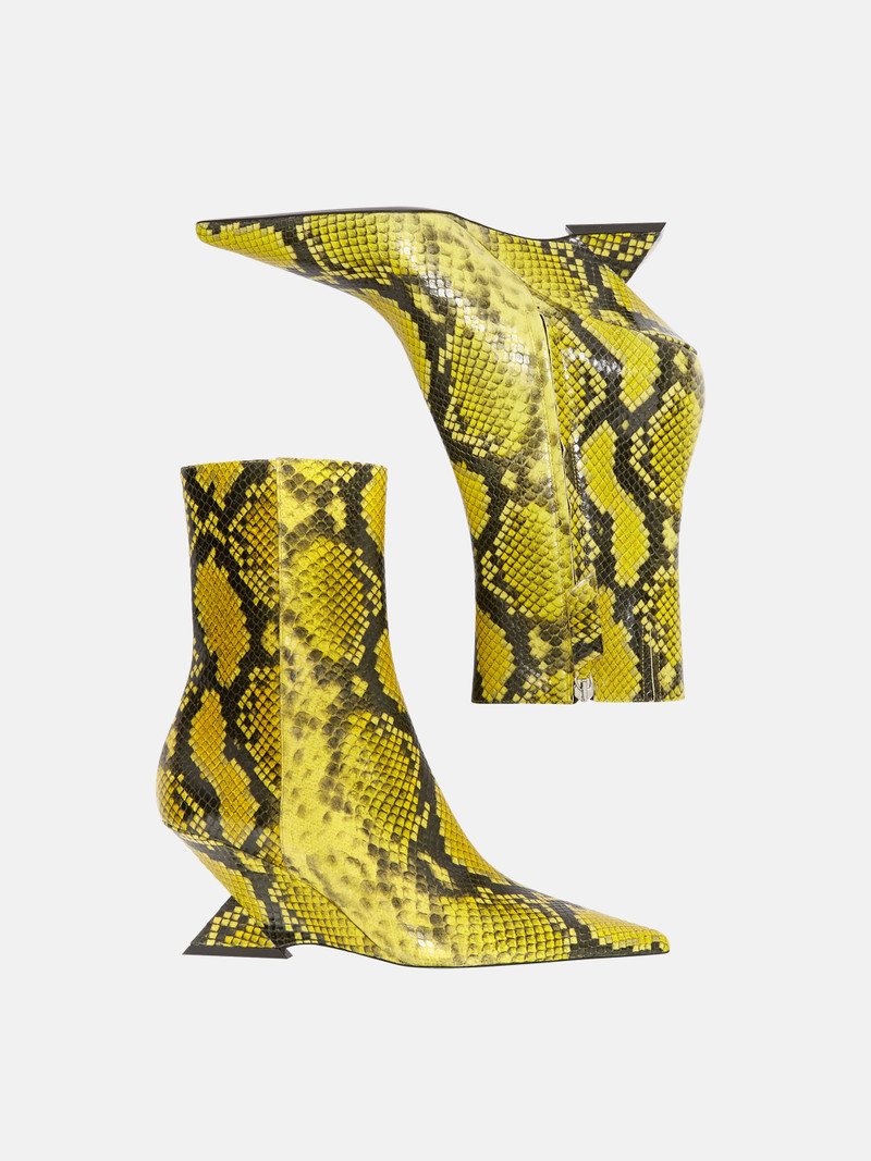 ''CHEOPE'' FLUO YELLOW ANKLE BOOT 4