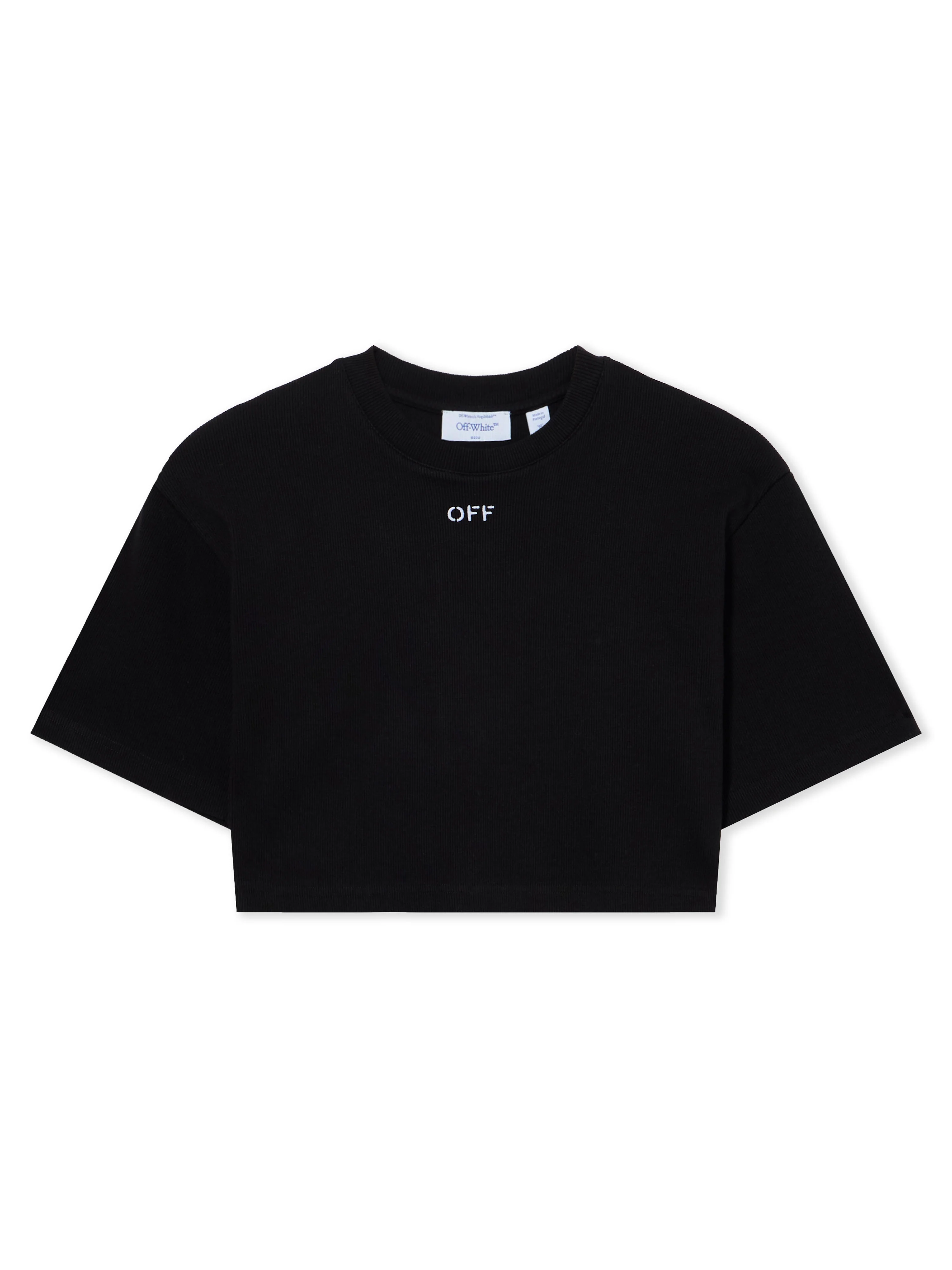 Off Stamp Rib Cropped Tee - 1