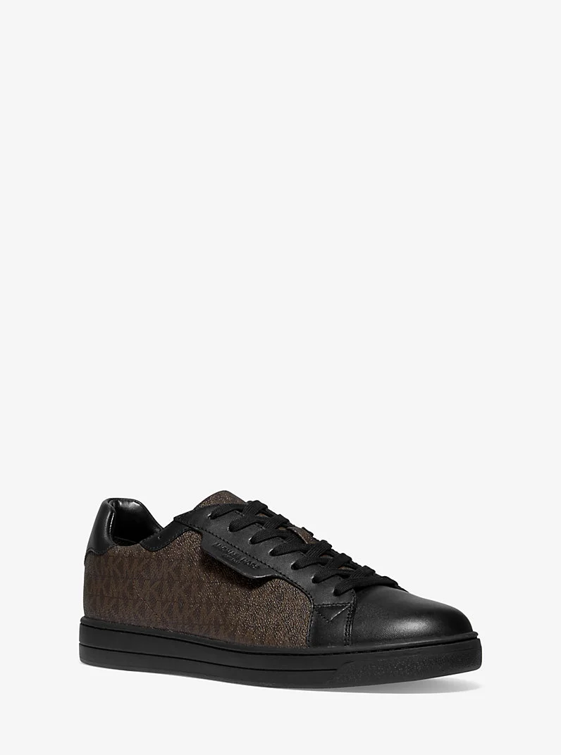 Keating Logo and Leather Sneaker - 1