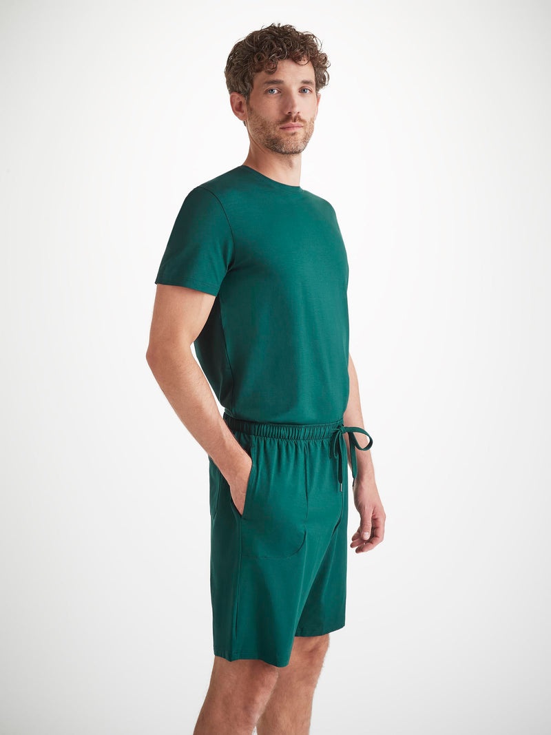 Men's Lounge Shorts Basel Micro Modal Stretch Pine Green - 5
