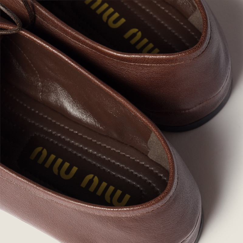 Miu Miu Nappa leather laced shoes outlook