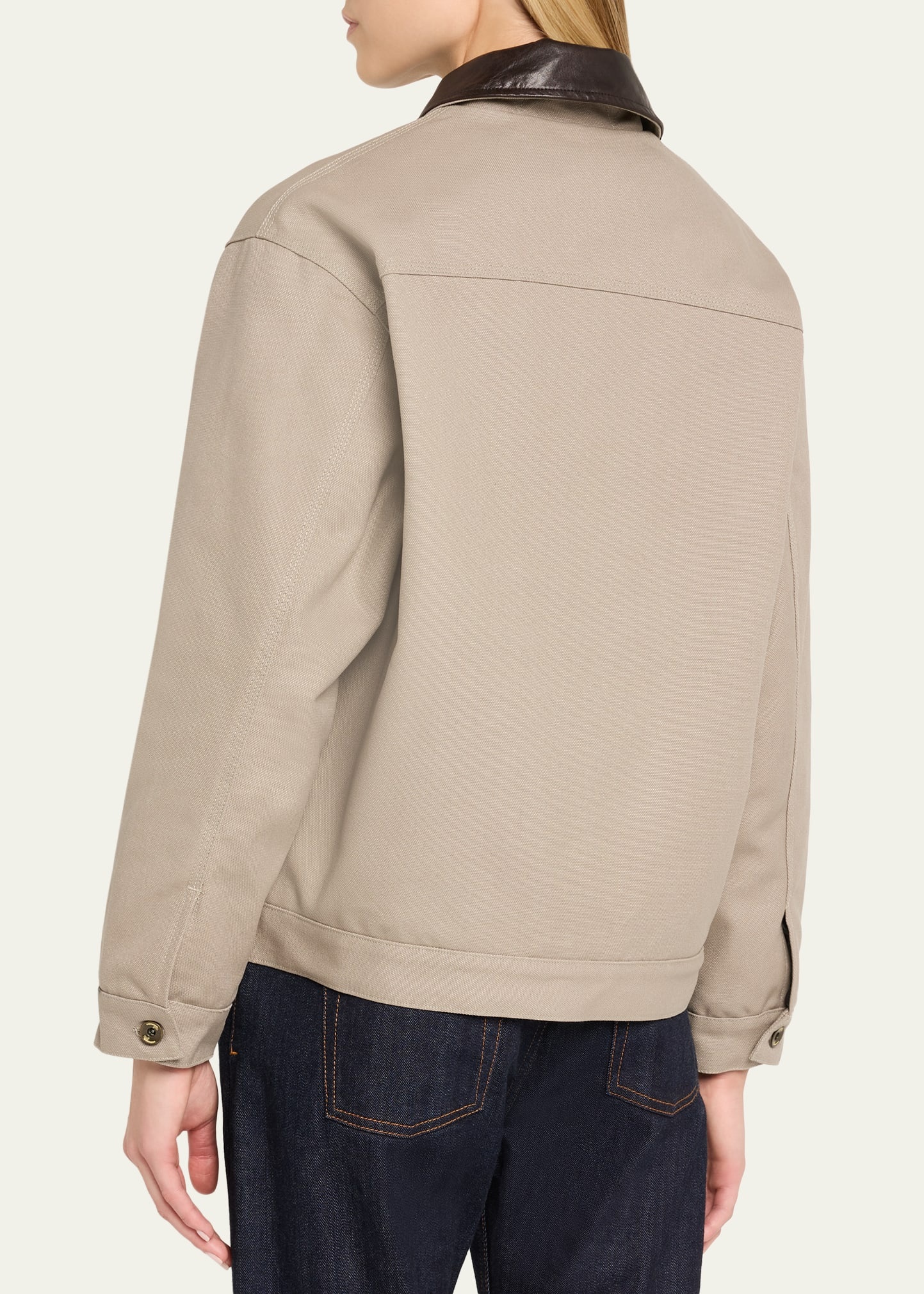 Canvas and Leather Work Jacket - 3