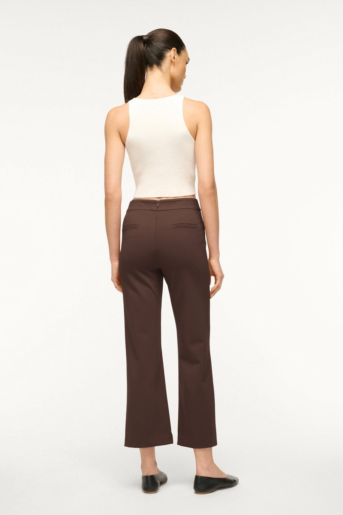STAUD KNACK PANT DARK CHOCOLATE - 4